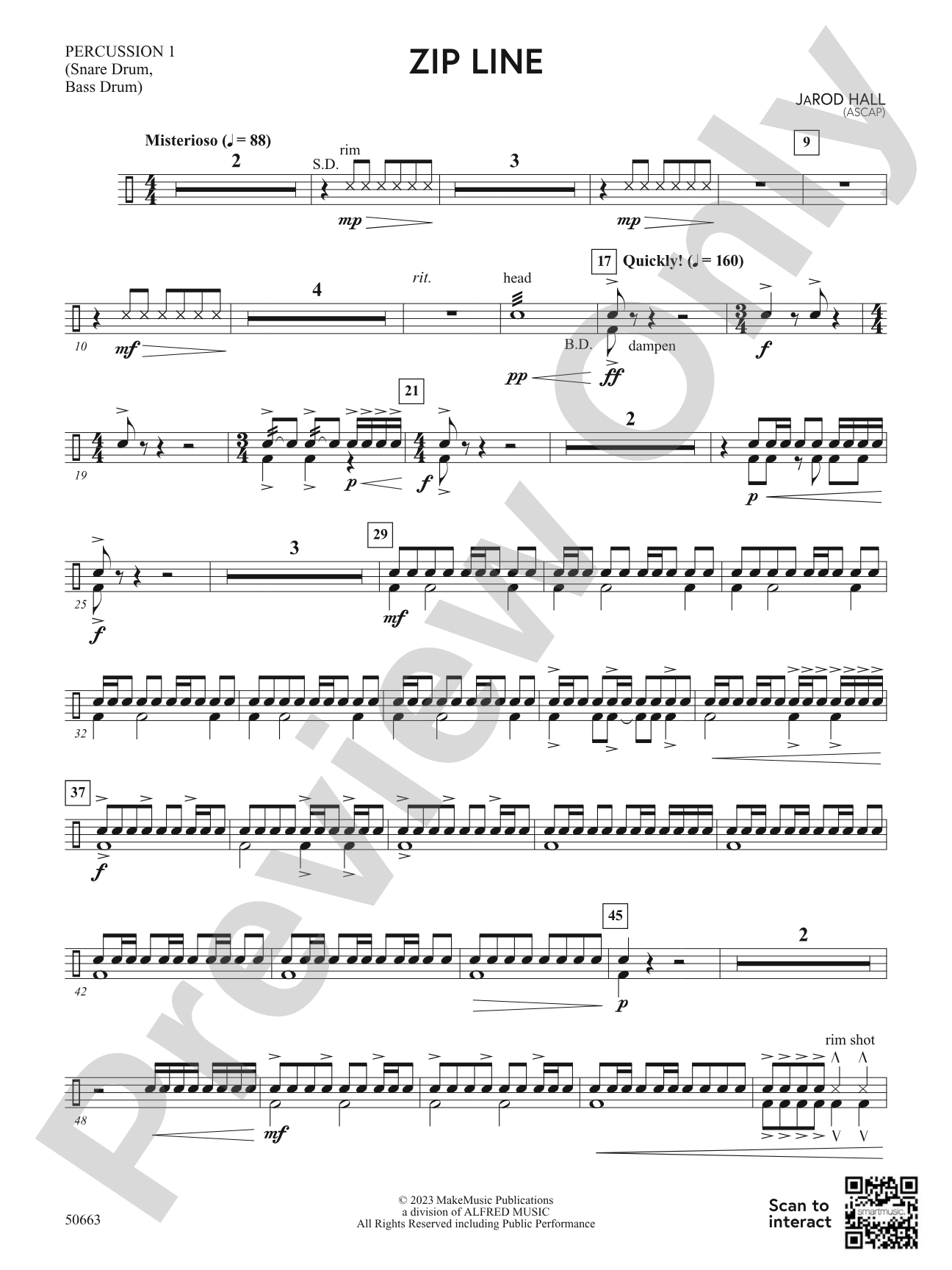 Zip Line: 1st Percussion