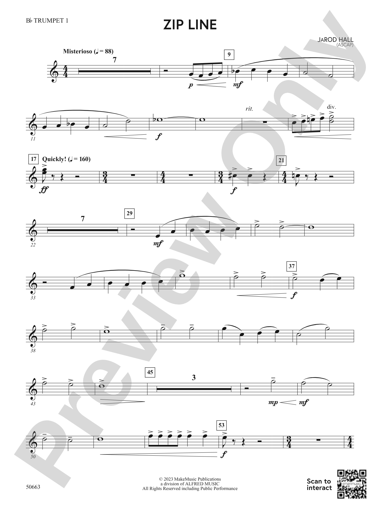 Zip Line: 1st B-flat Trumpet