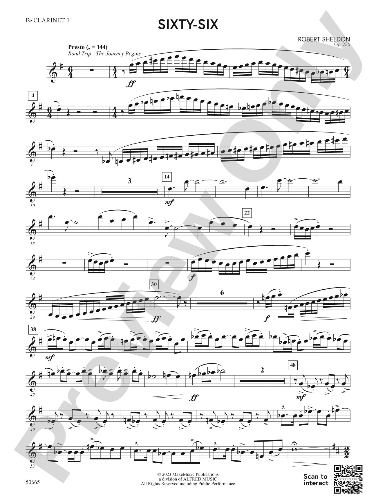 Sixty-Six: 1st B-flat Clarinet