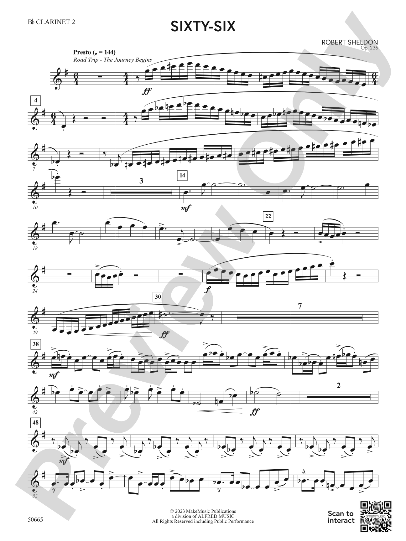 Sixty-Six: 2nd B-flat Clarinet