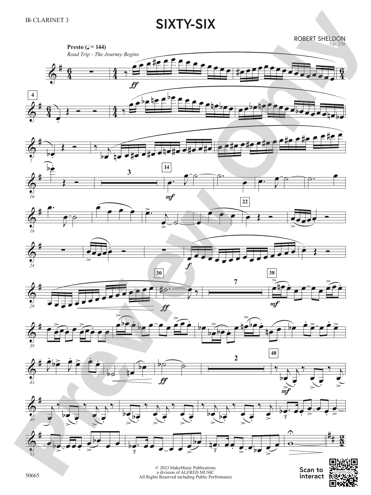 Sixty-Six: 3rd B-flat Clarinet