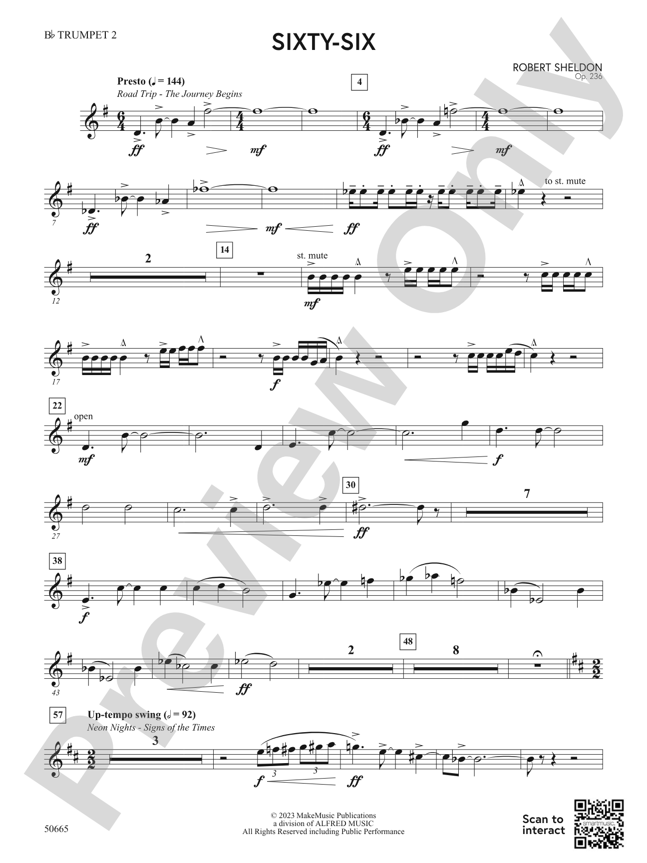 Sixty-Six: 2nd B-flat Trumpet