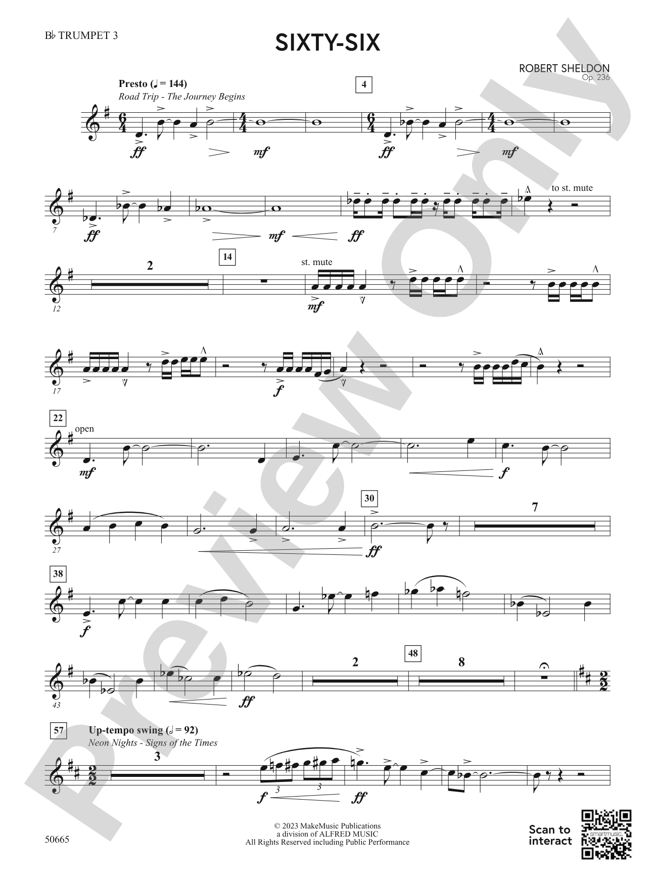 Sixty-Six: 3rd B-flat Trumpet