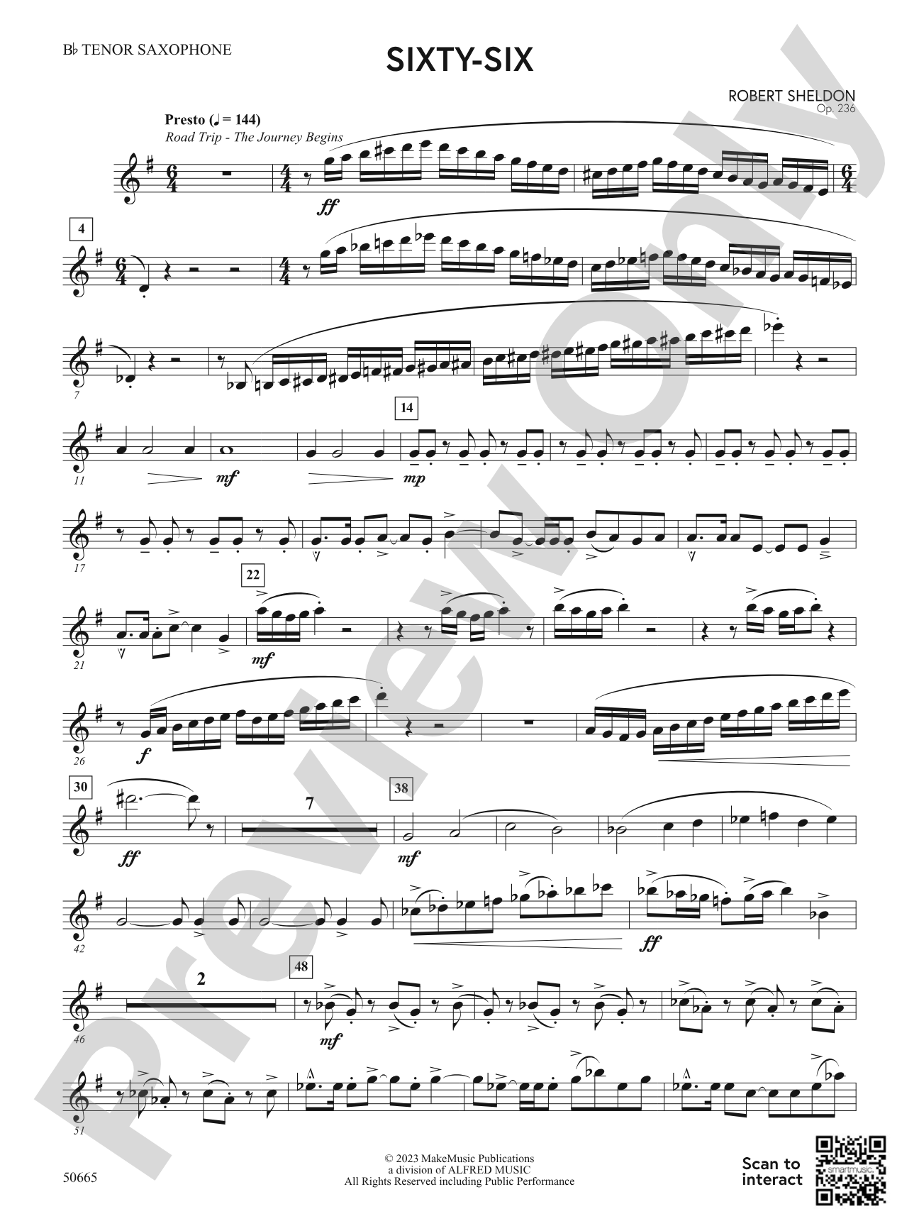 Sixty-Six: B-flat Tenor Saxophone