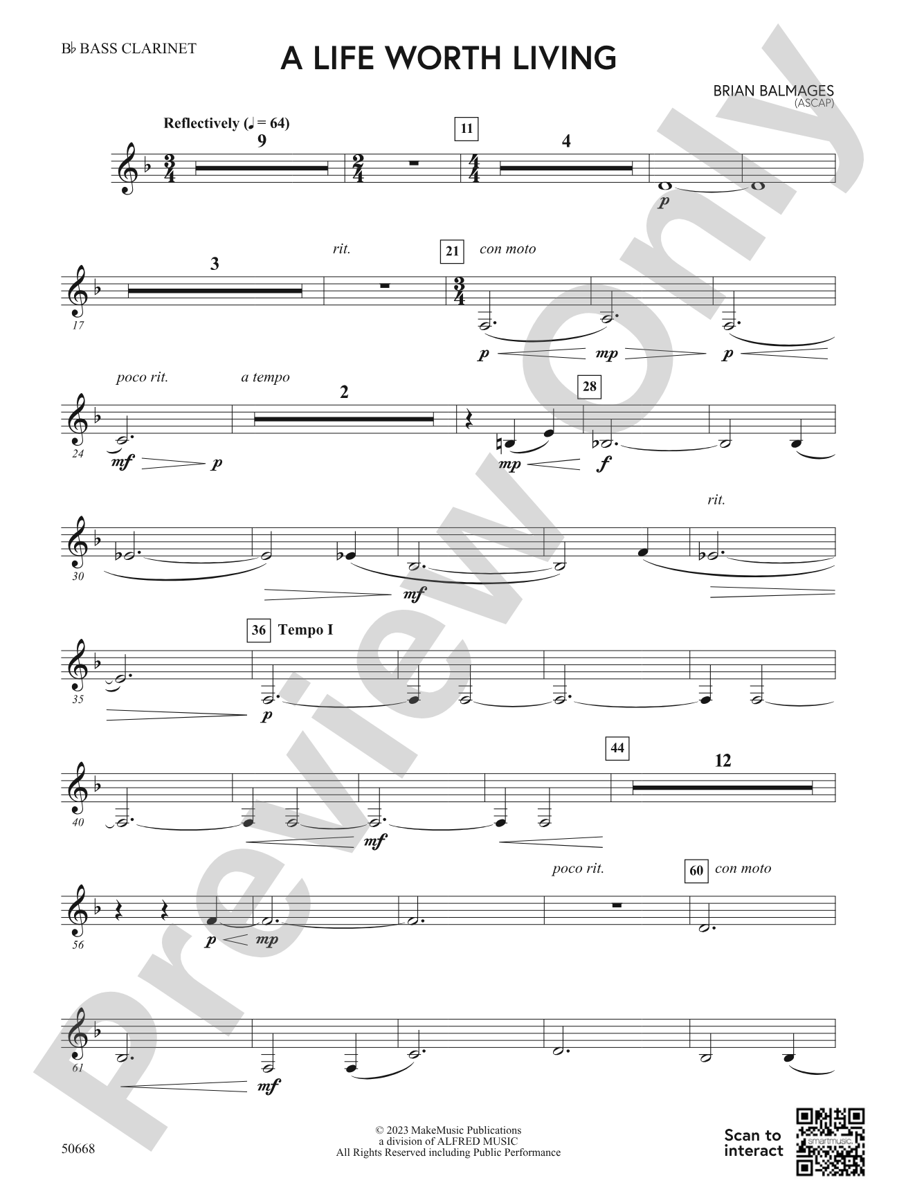 A Life Worth Living: B-flat Bass Clarinet