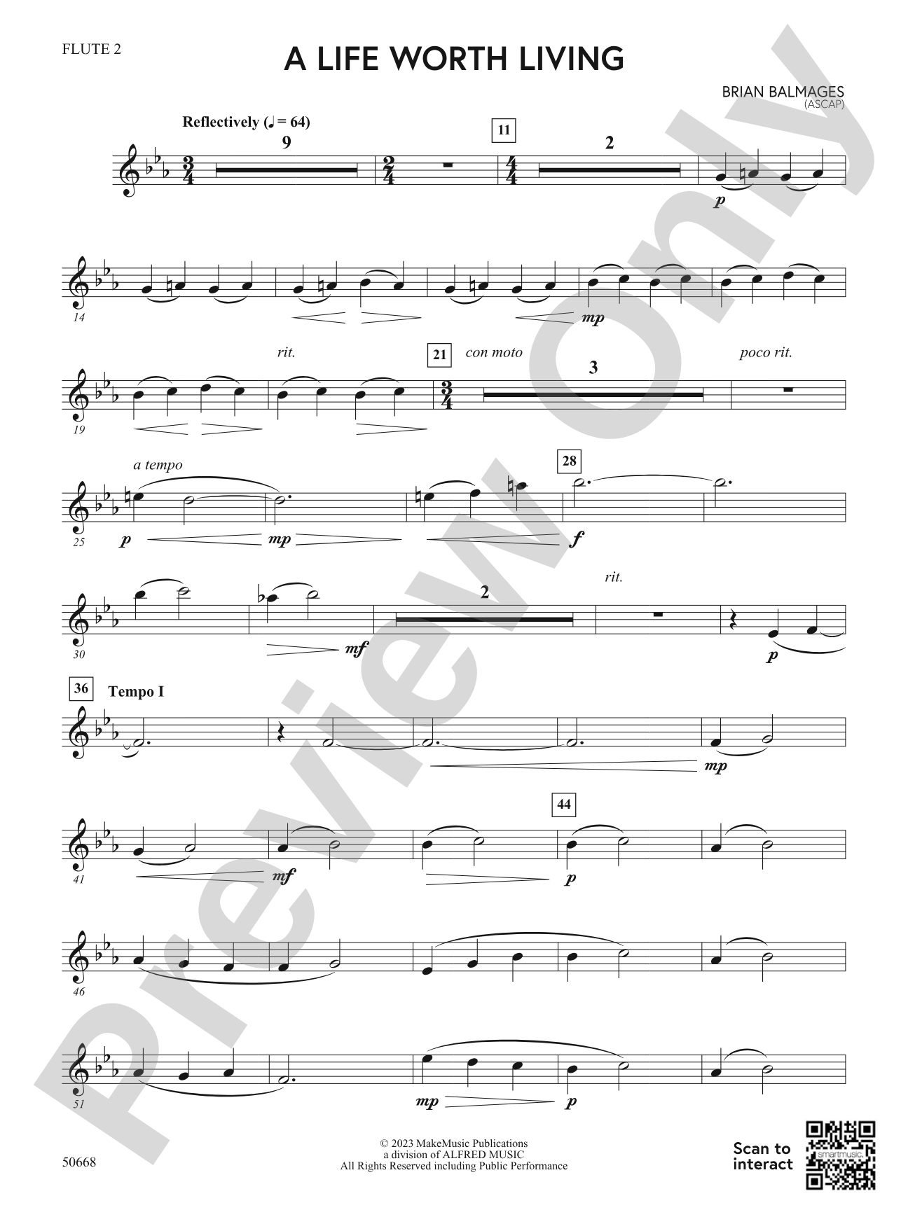 A Life Worth Living: 2nd Flute