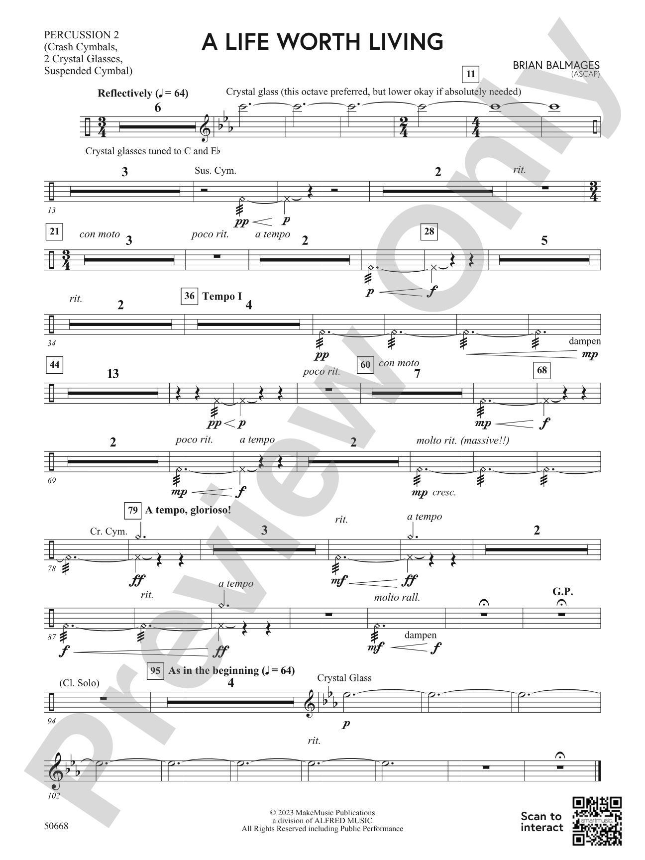 A Life Worth Living: 2nd Percussion