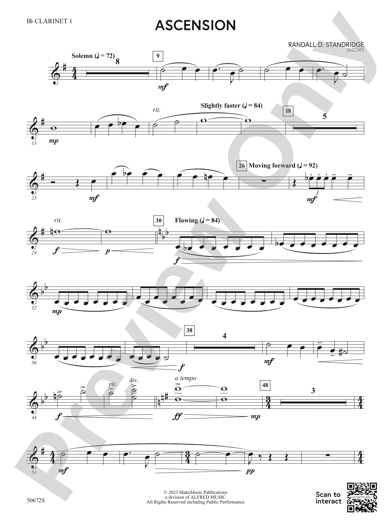 Ascension: 1st B-flat Clarinet