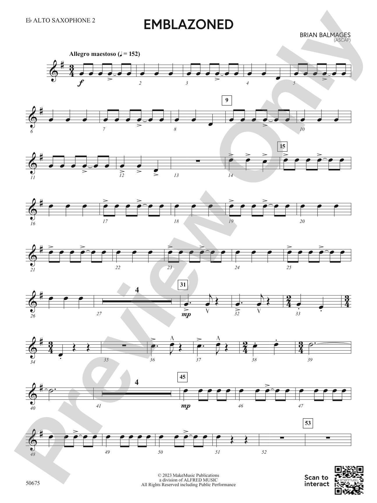 Emblazoned: 2nd E-flat Alto Saxophone