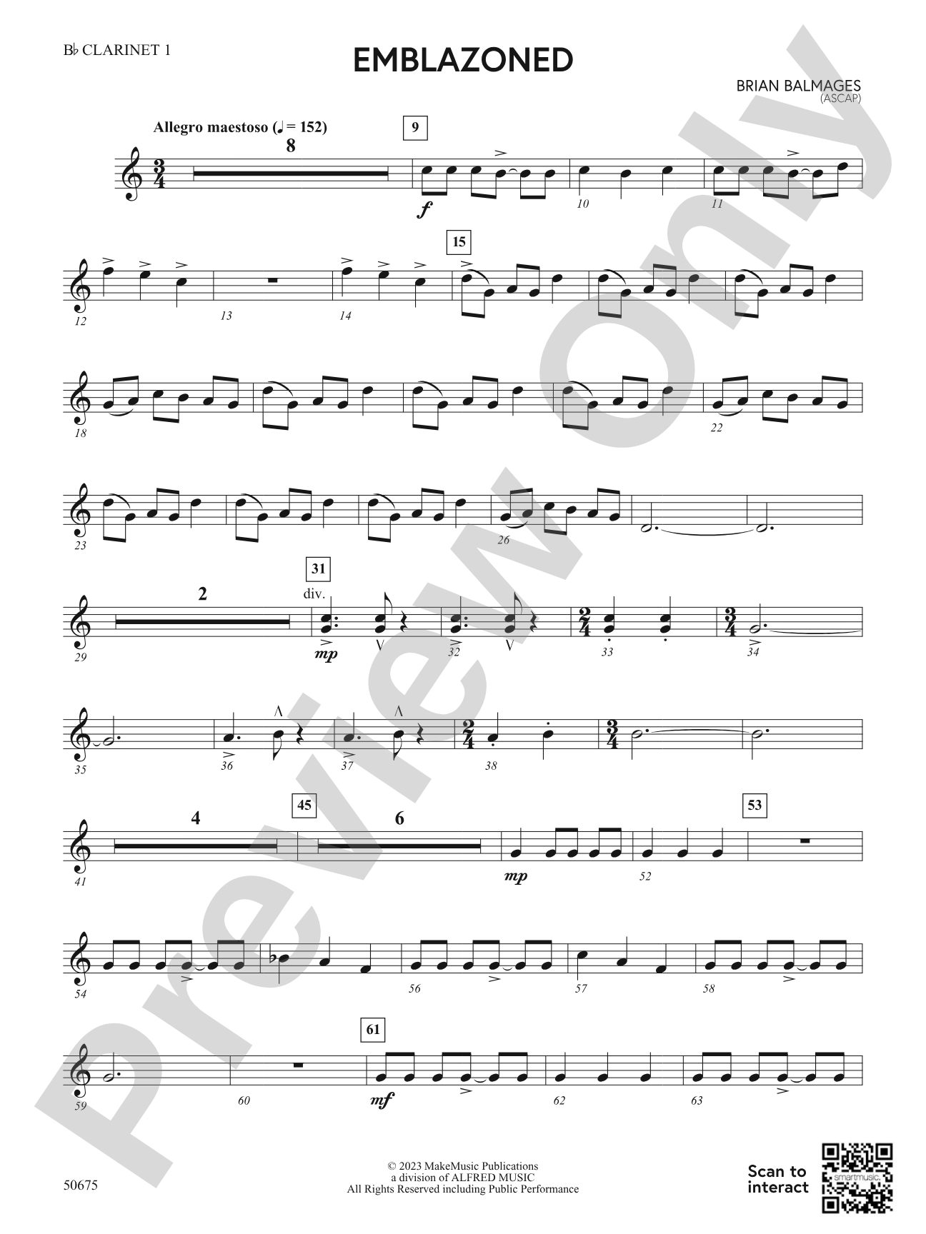 Emblazoned: 1st B-flat Clarinet
