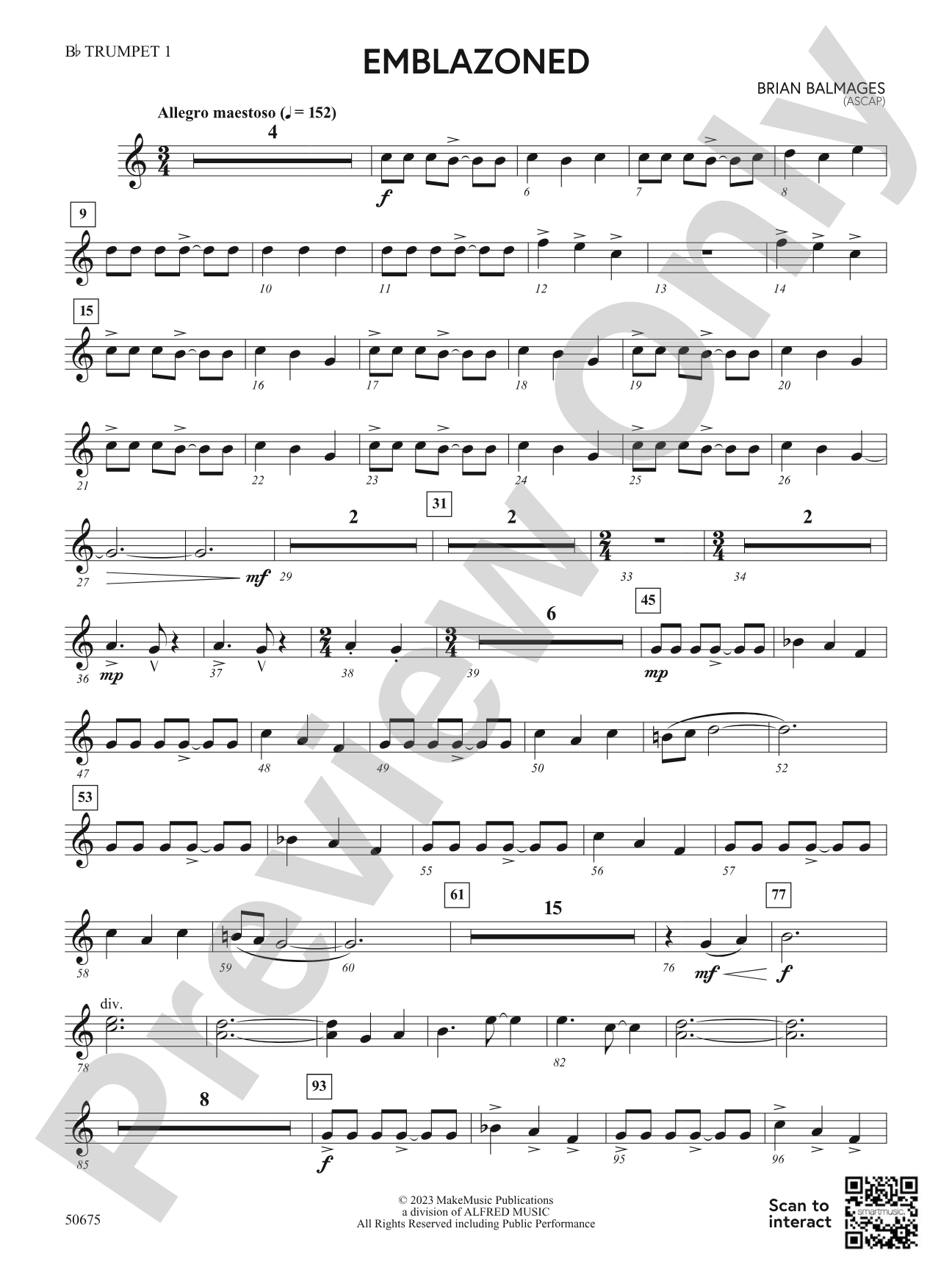 Emblazoned: 1st B-flat Trumpet