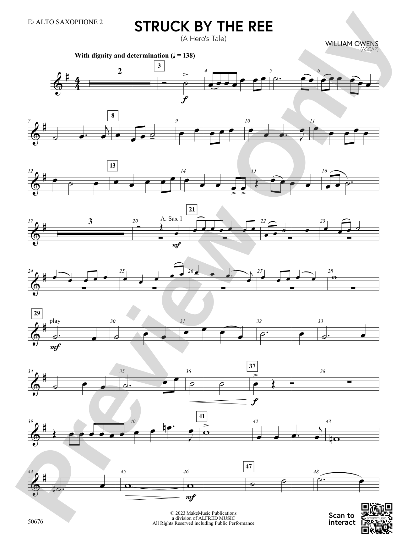 Struck by the Ree: 2nd E-flat Alto Saxophone