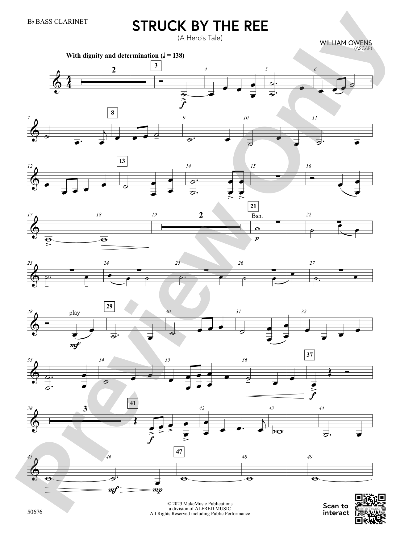 Struck by the Ree: B-flat Bass Clarinet