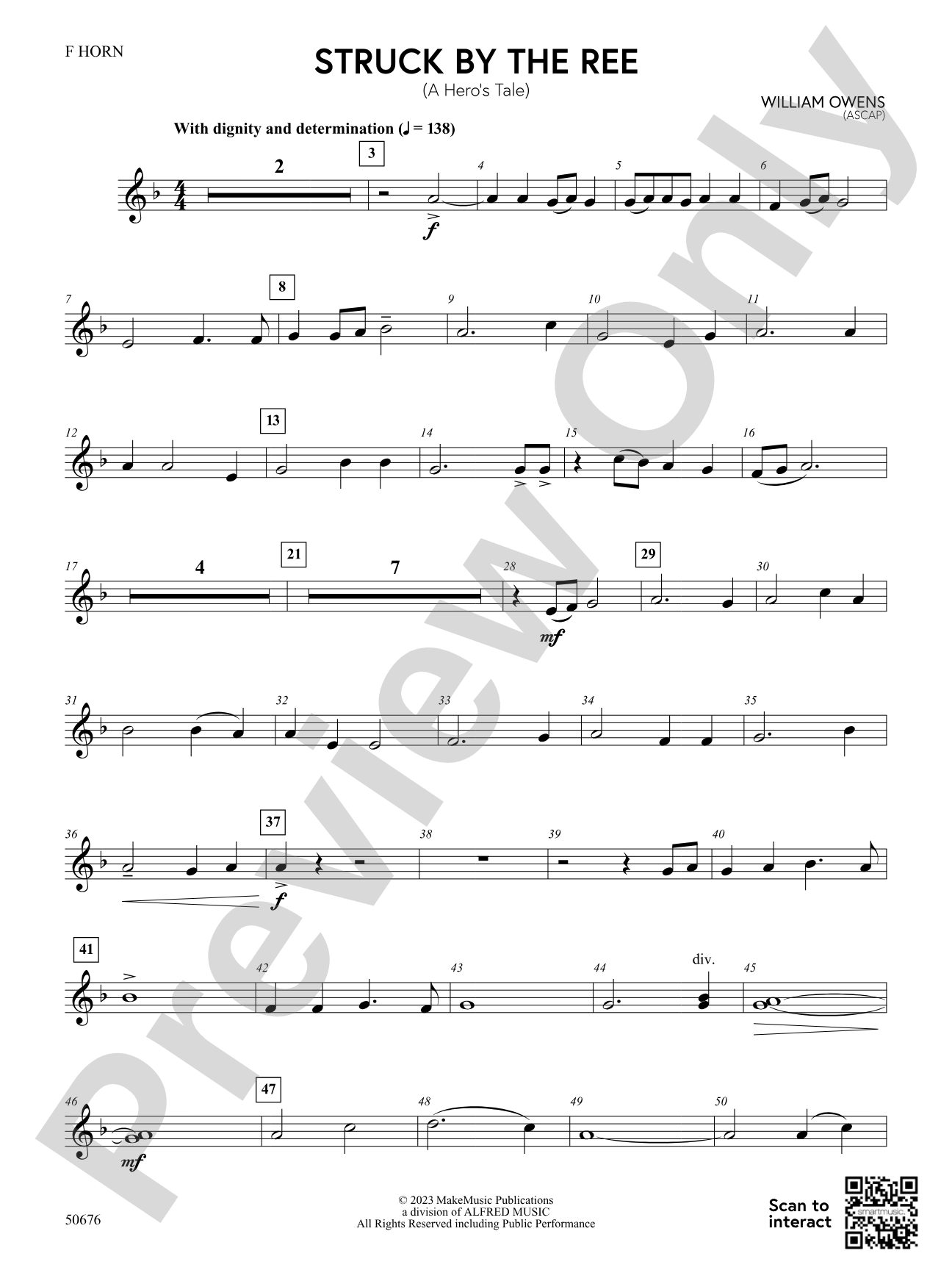 Struck by the Ree: 1st F Horn