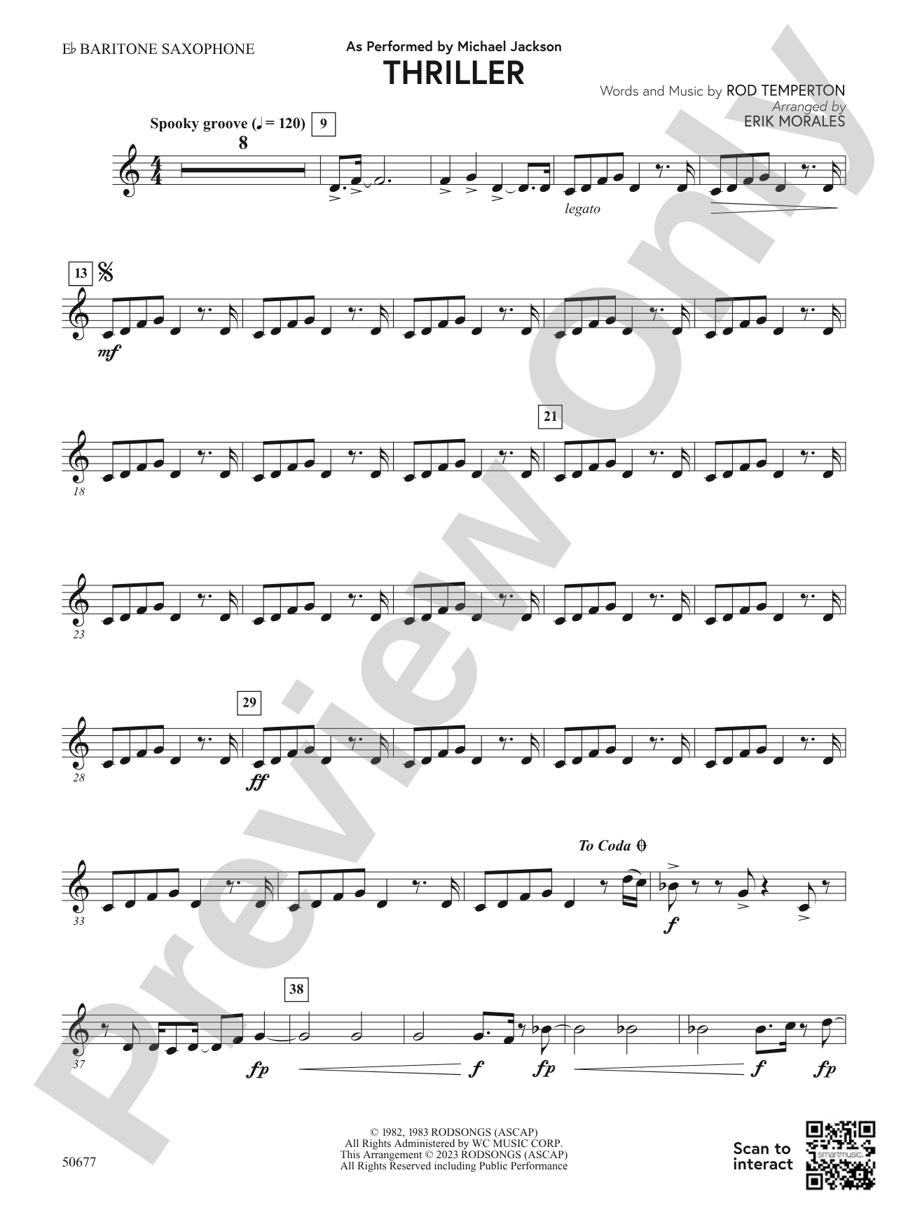 Thriller: E-flat Baritone Saxophone