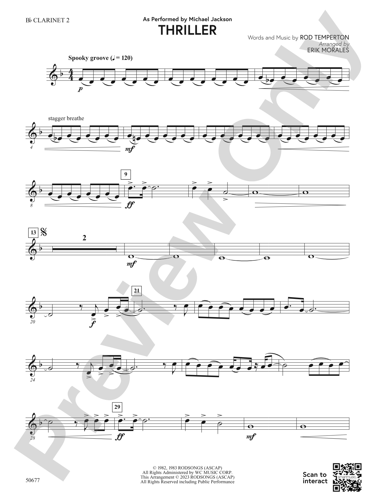 Thriller: 2nd B-flat Clarinet