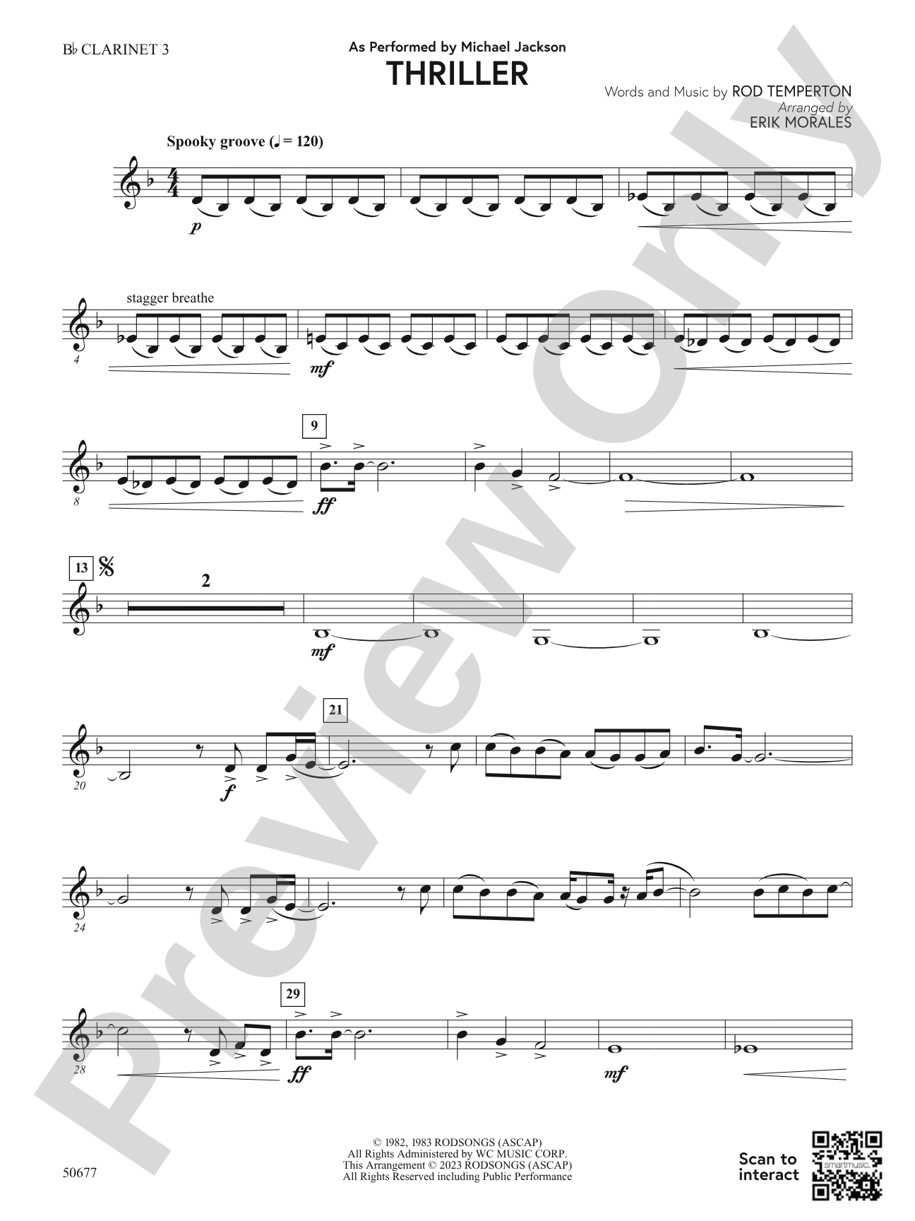 Thriller: 3rd B-flat Clarinet