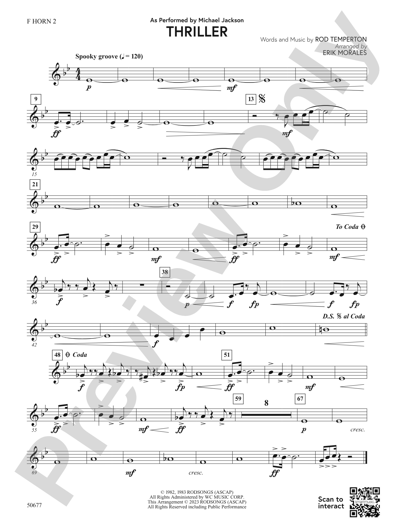Thriller: 2nd F Horn