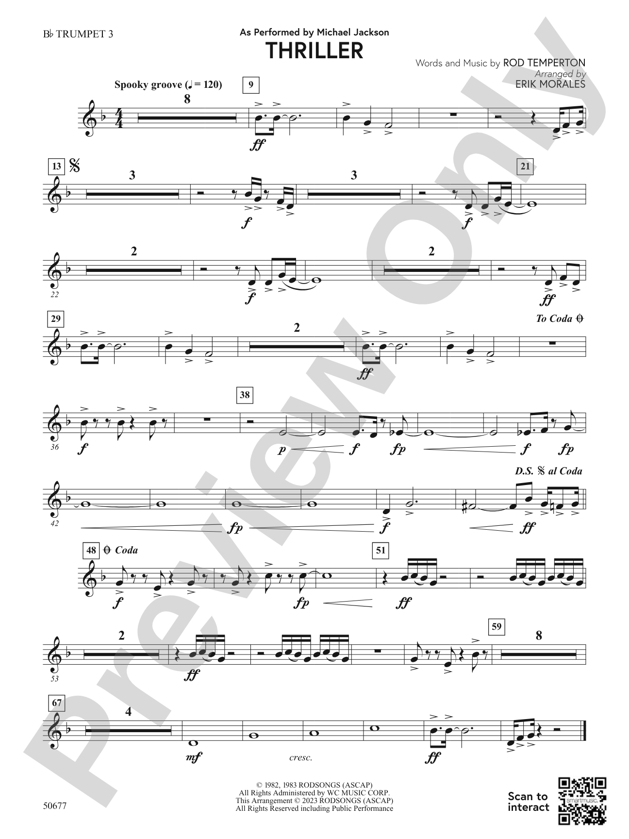Thriller: 3rd B-flat Trumpet