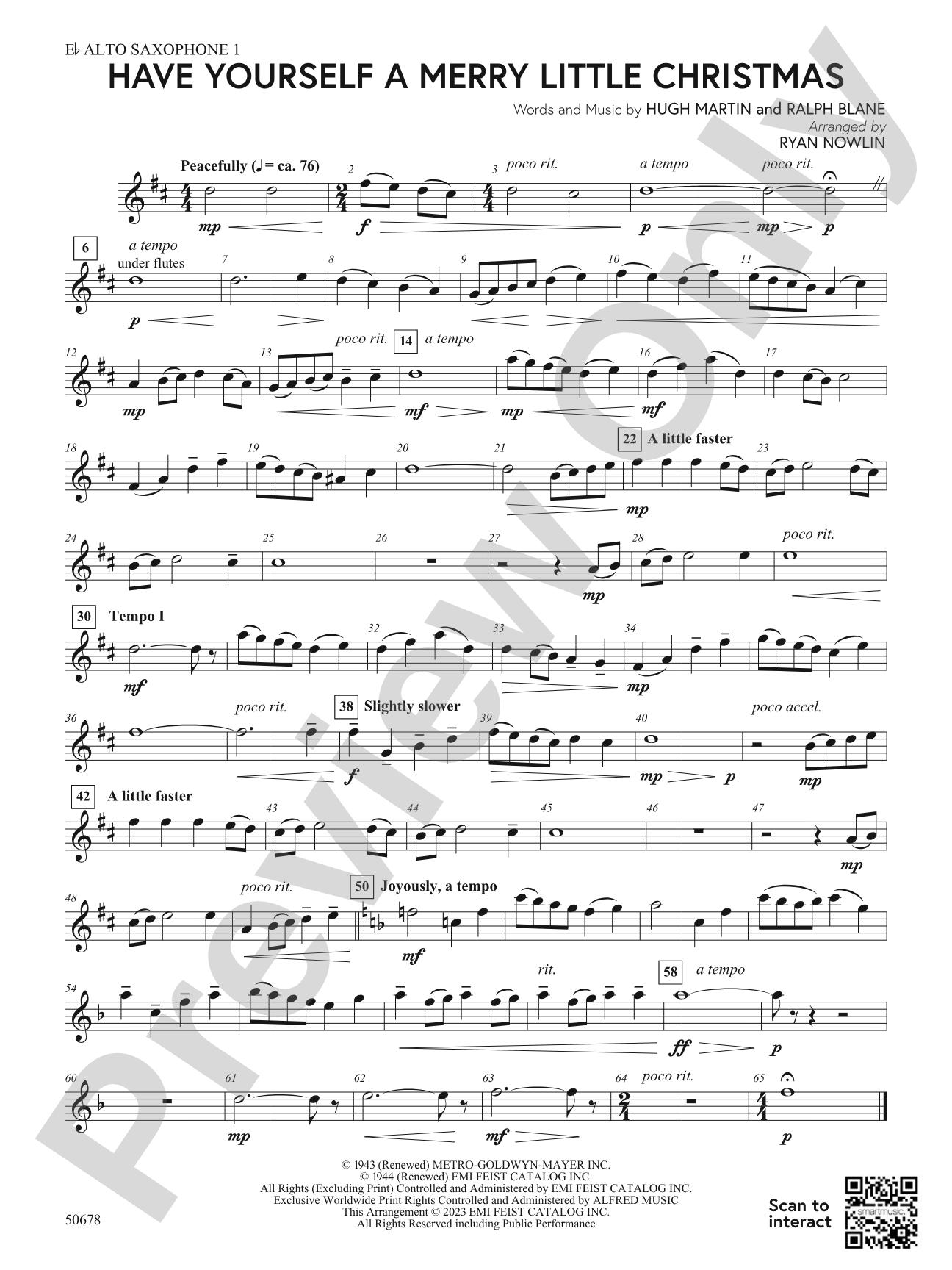 Have Yourself a Merry Little Christmas: E-flat Alto Saxophone