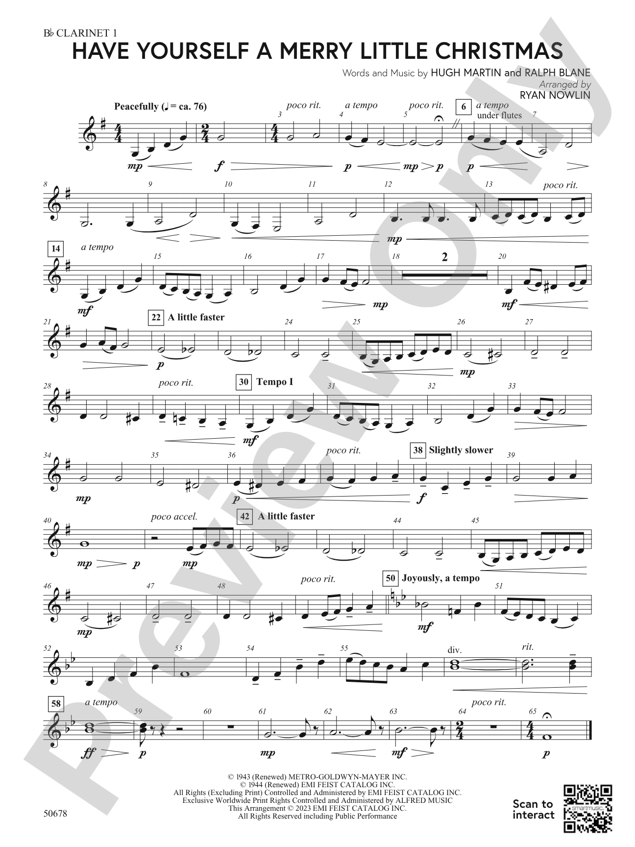 Have Yourself a Merry Little Christmas: 1st B-flat Clarinet