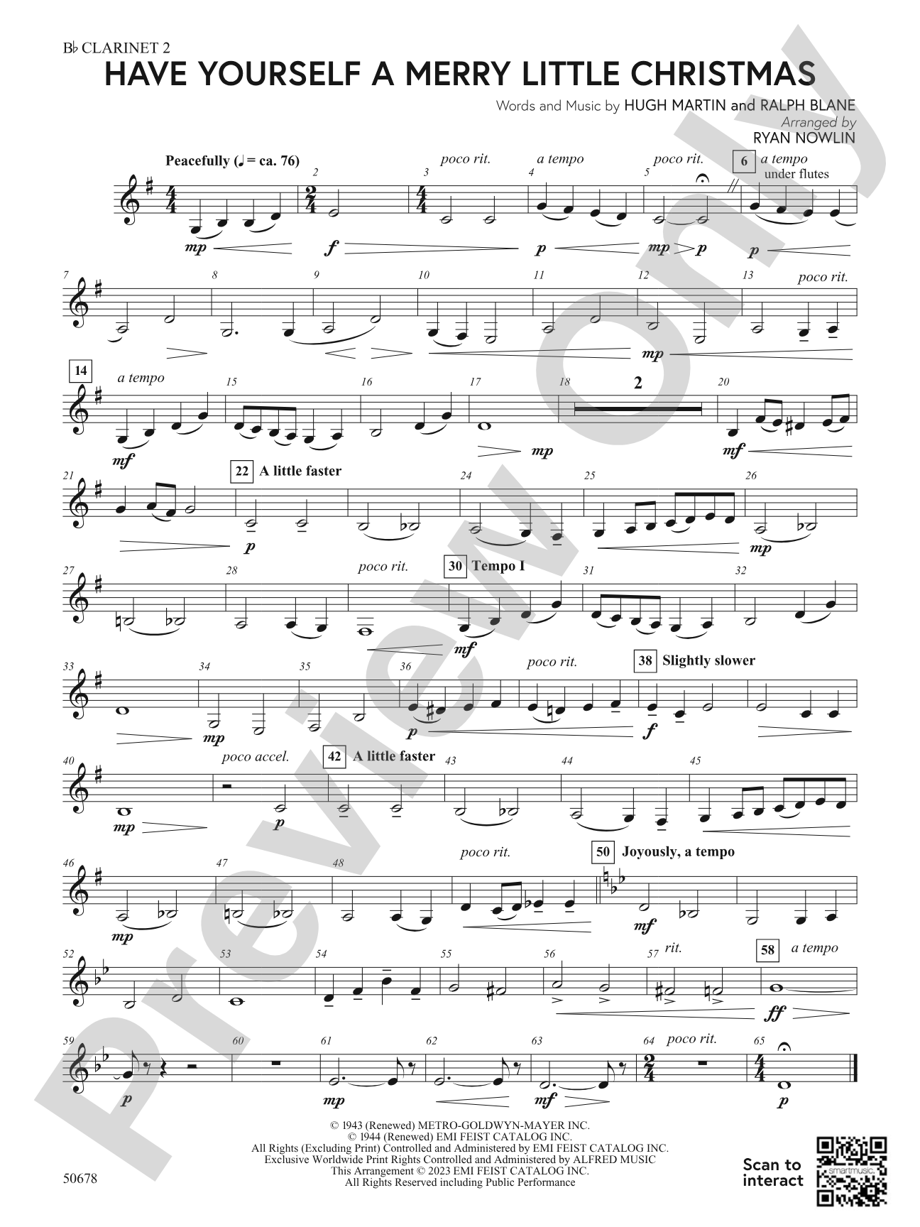 Have Yourself a Merry Little Christmas: 2nd B-flat Clarinet