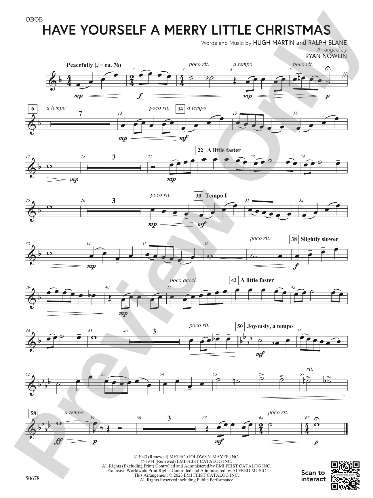 Have Yourself a Merry Little Christmas: Oboe