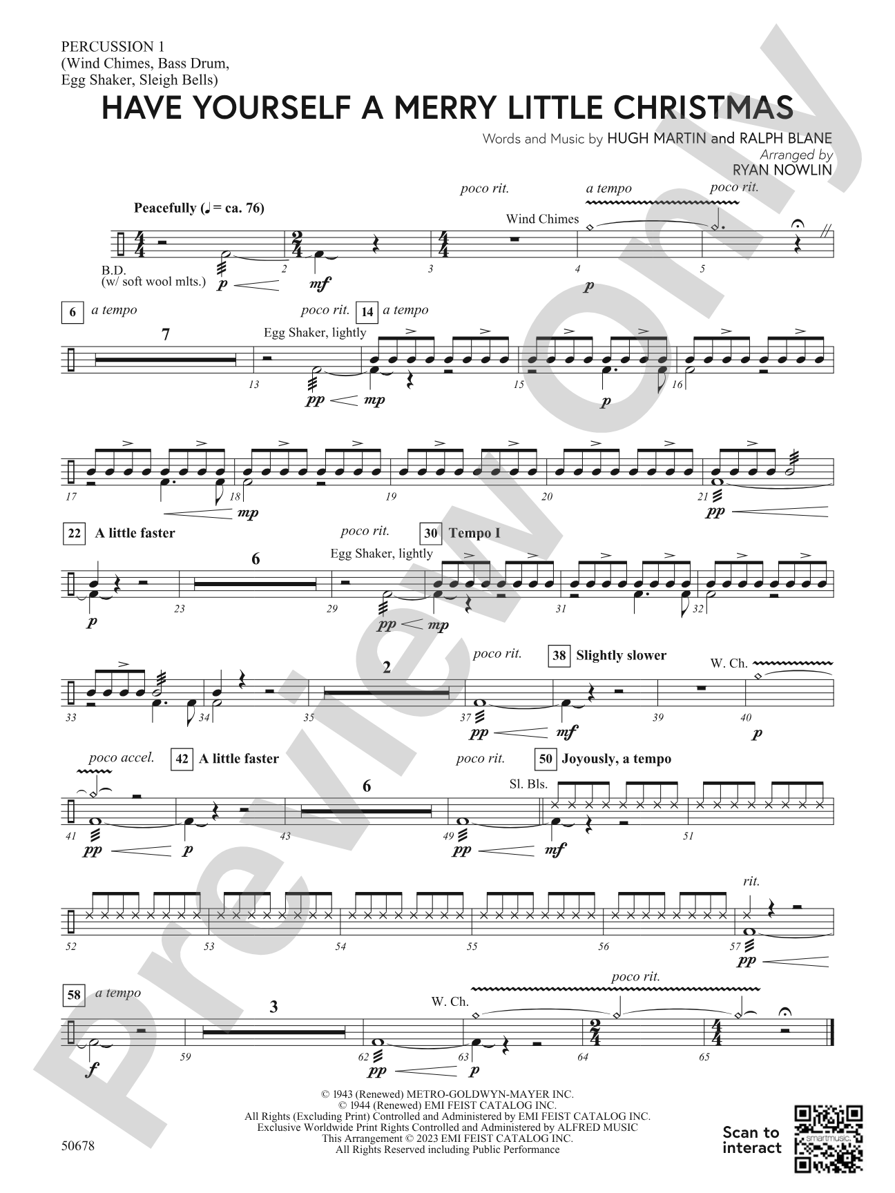 Have Yourself a Merry Little Christmas: 1st Percussion