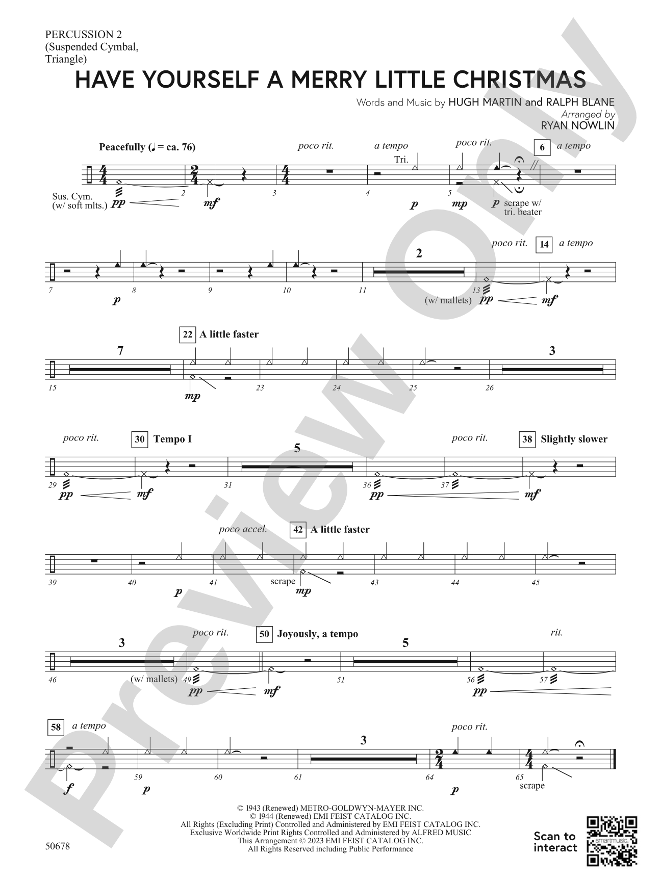 Have Yourself a Merry Little Christmas: 2nd Percussion