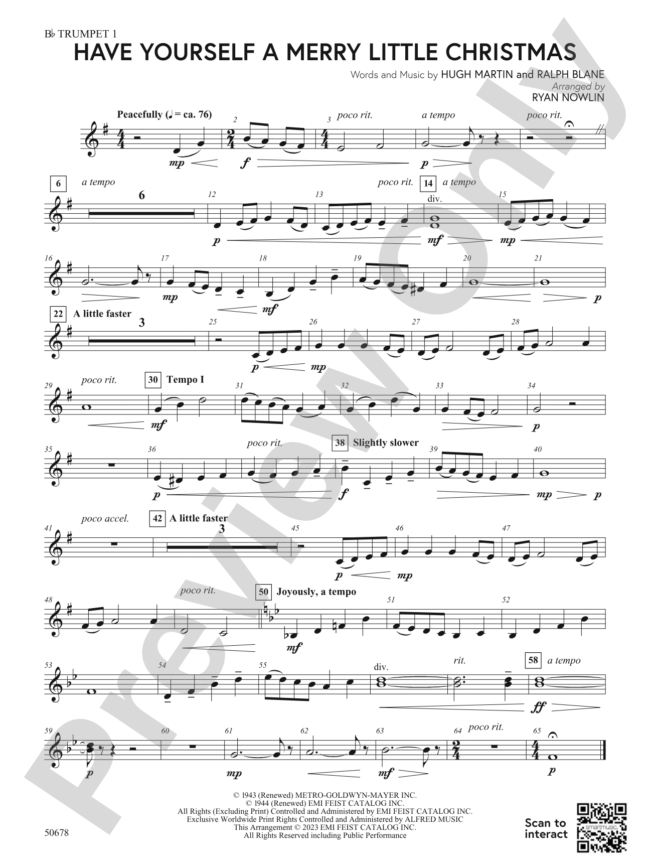 Have Yourself a Merry Little Christmas: 1st B-flat Trumpet