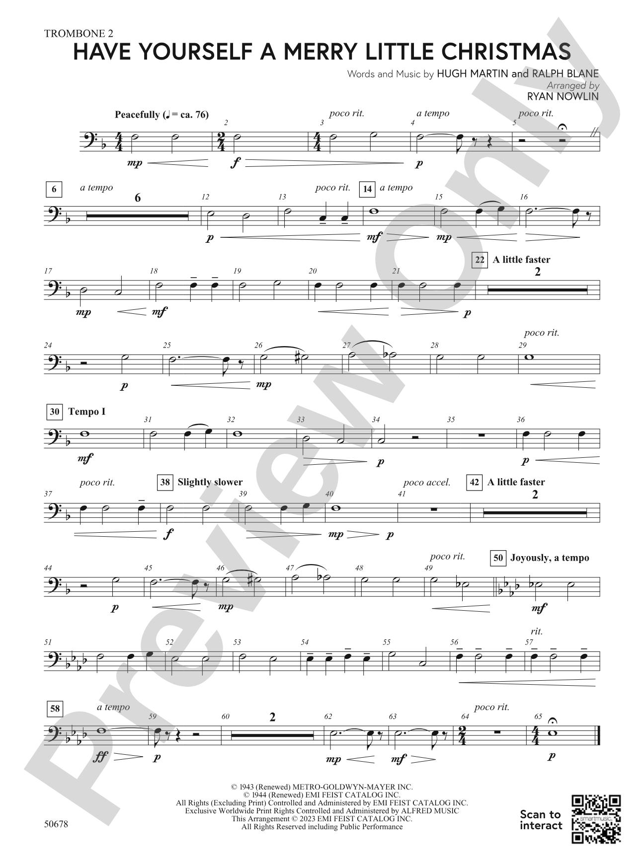 Have Yourself a Merry Little Christmas: 2nd Trombone