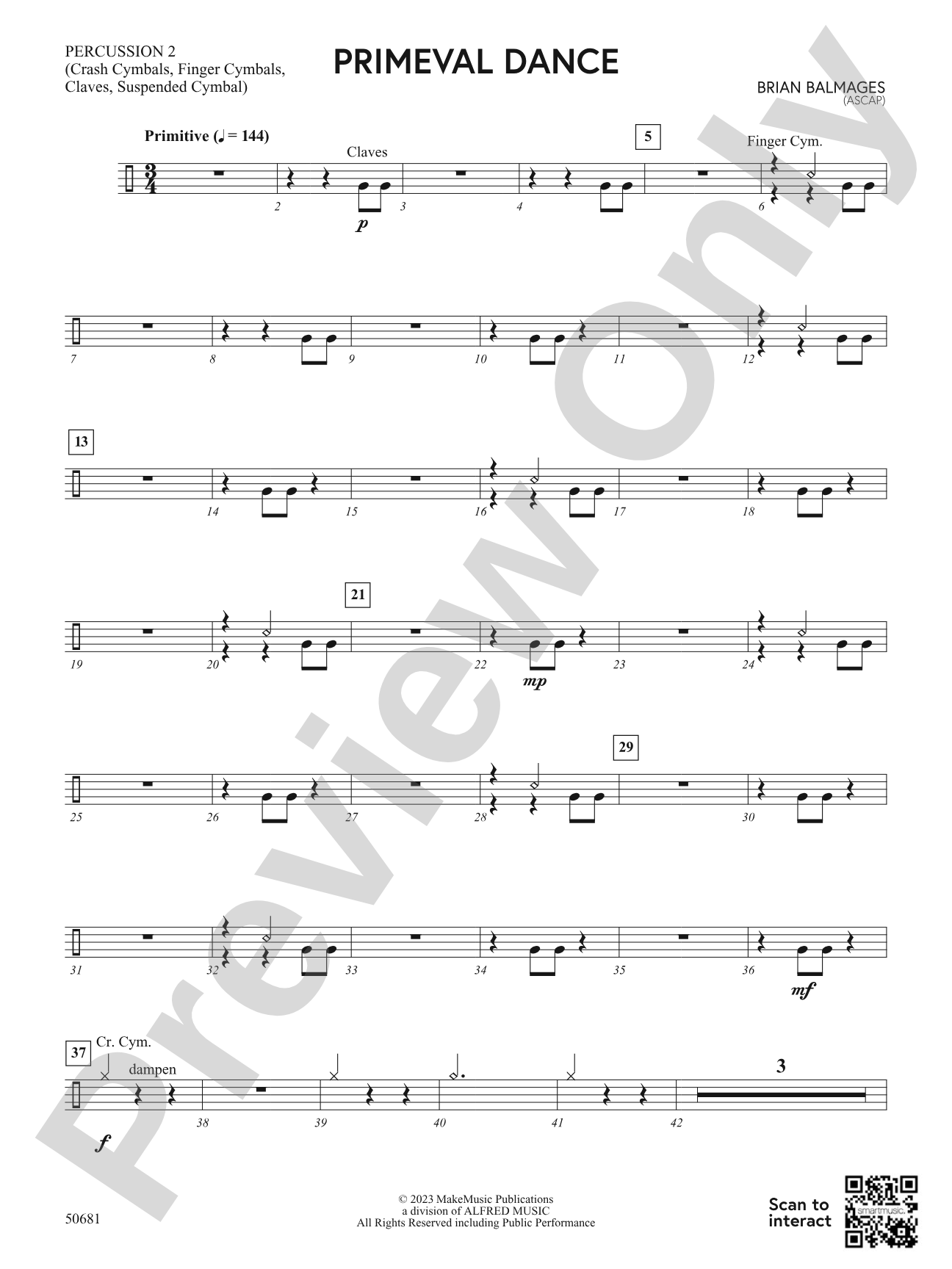 Primeval Dance: 2nd Percussion