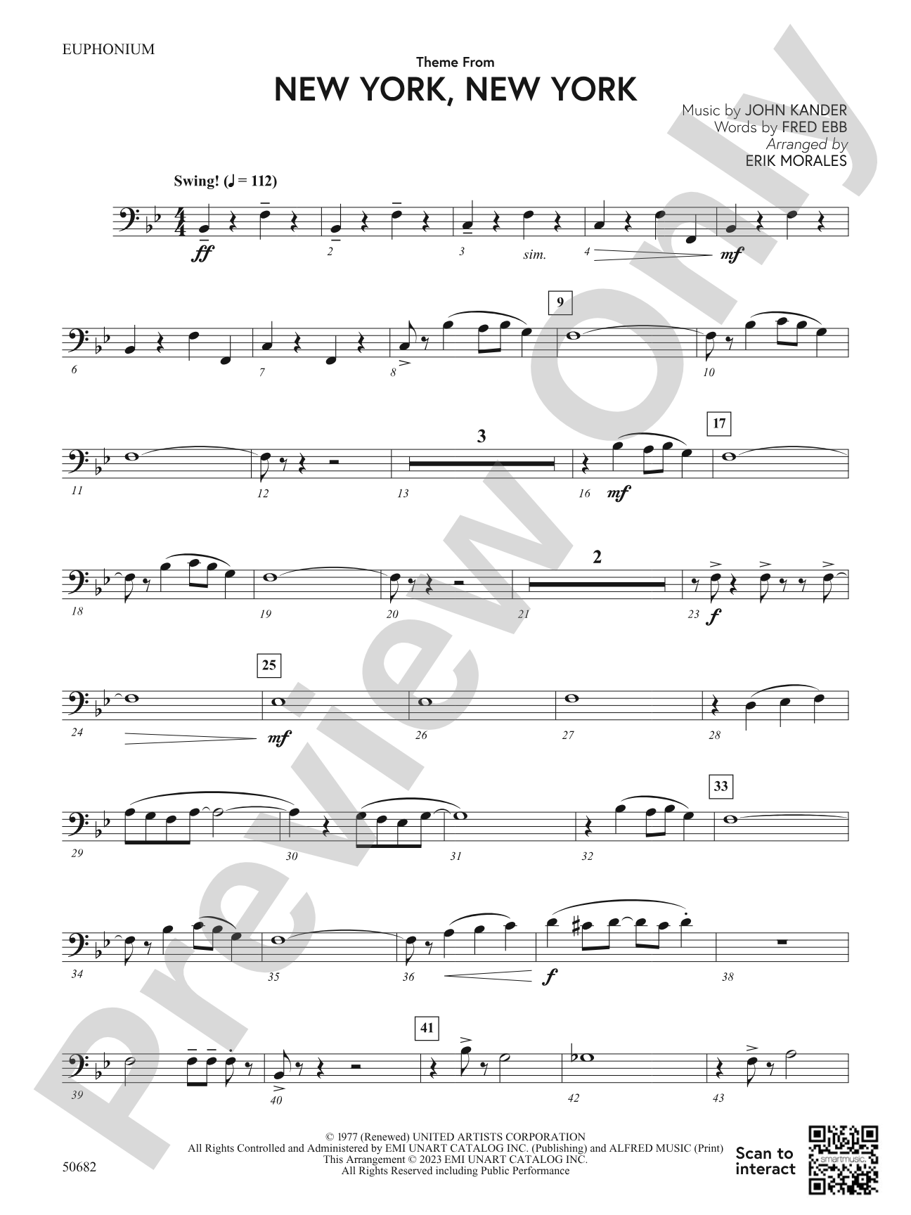Theme from New York, New York: Baritone B.C.