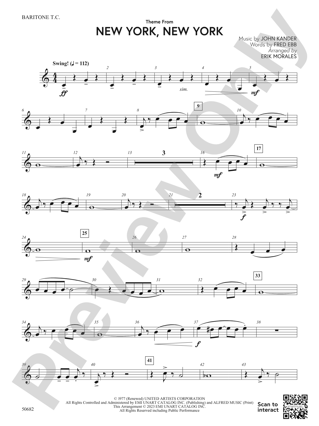 Theme from New York, New York: Baritone T.C.