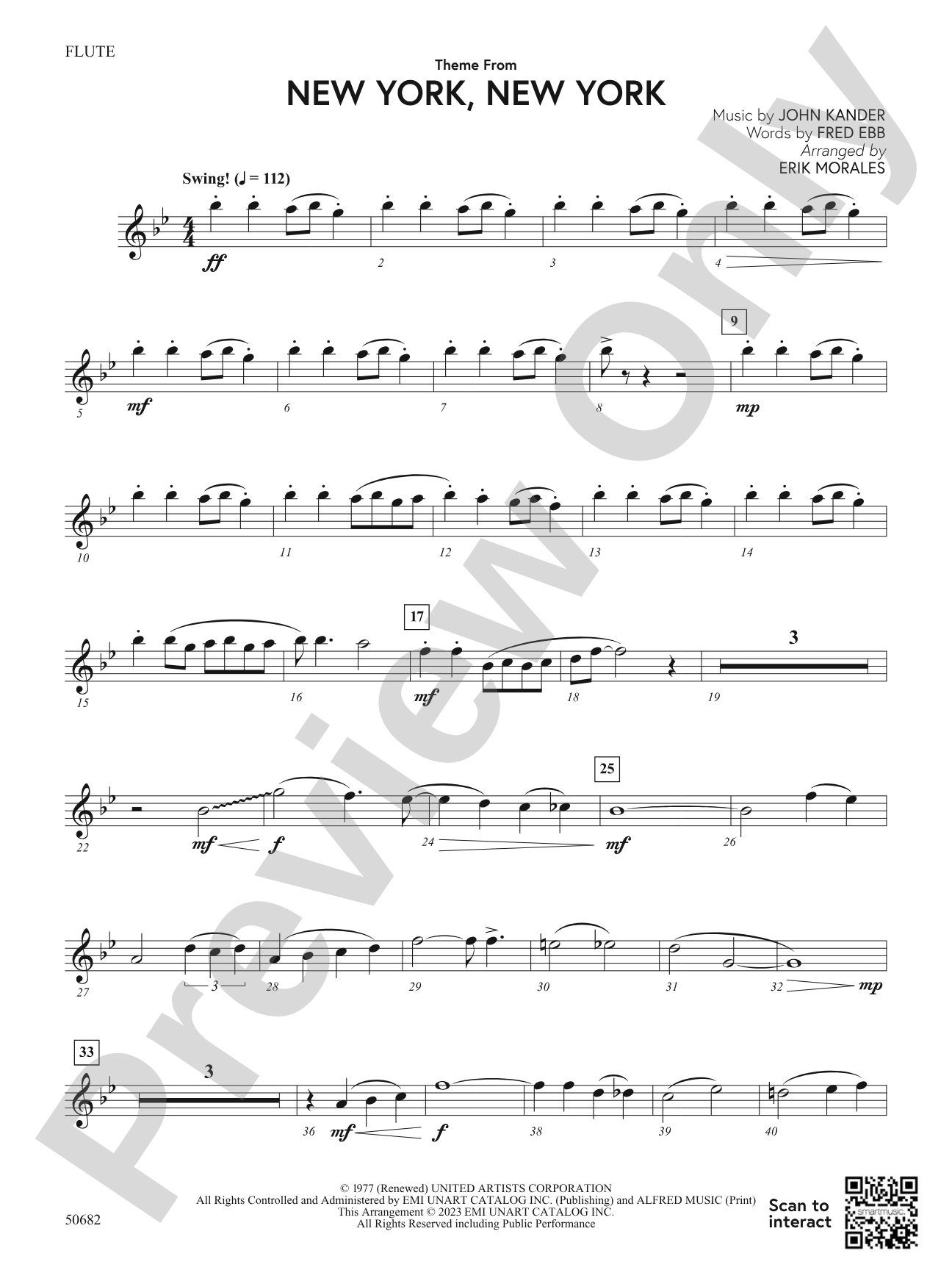 Theme from New York, New York: Flute