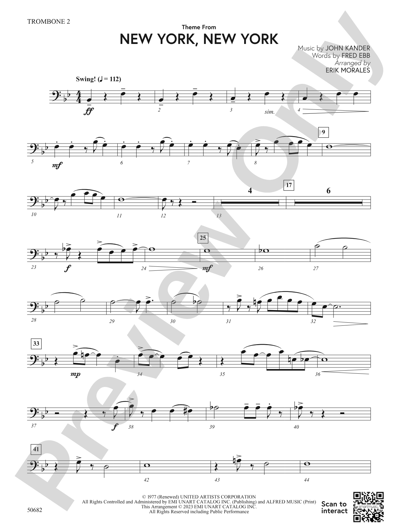 Theme from New York, New York: 2nd Trombone