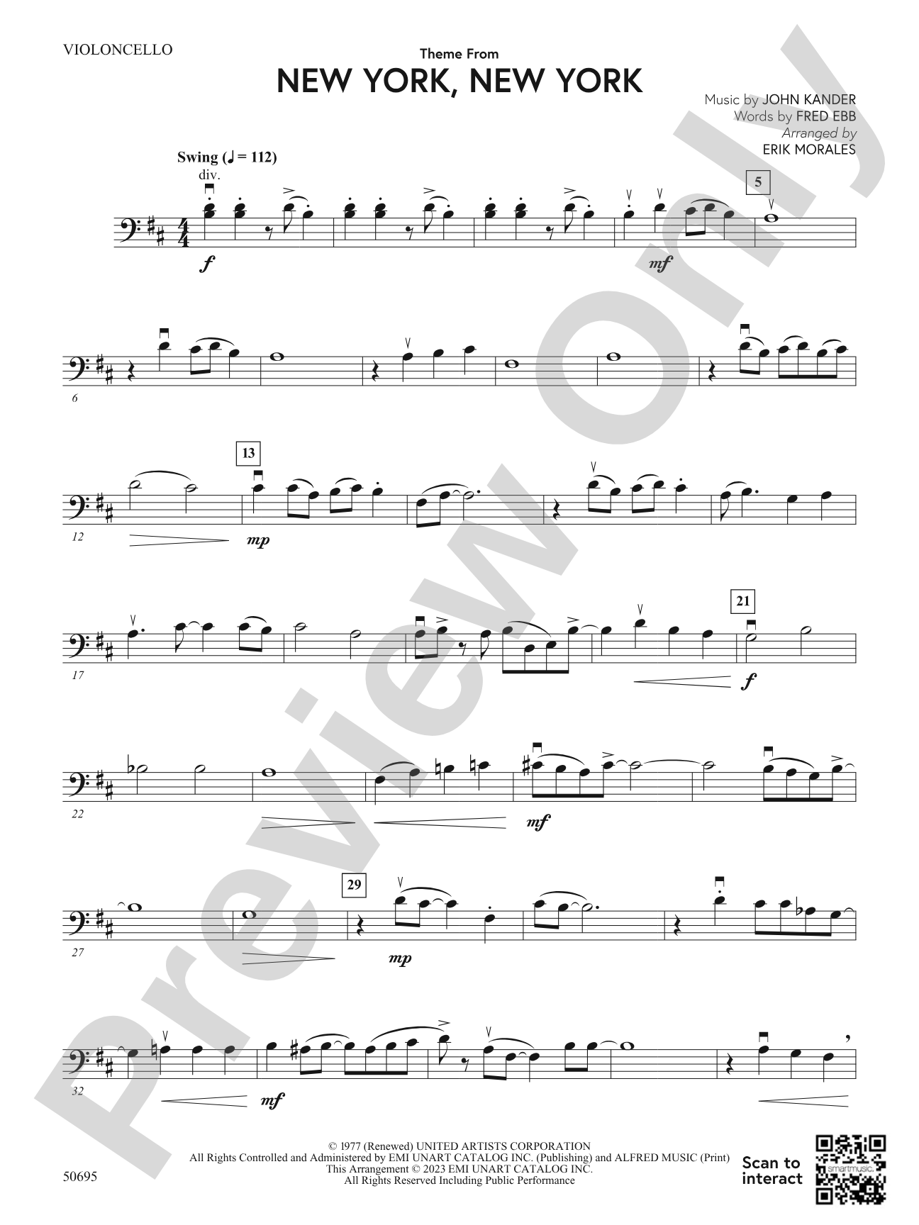 Theme from New York, New York: Cello