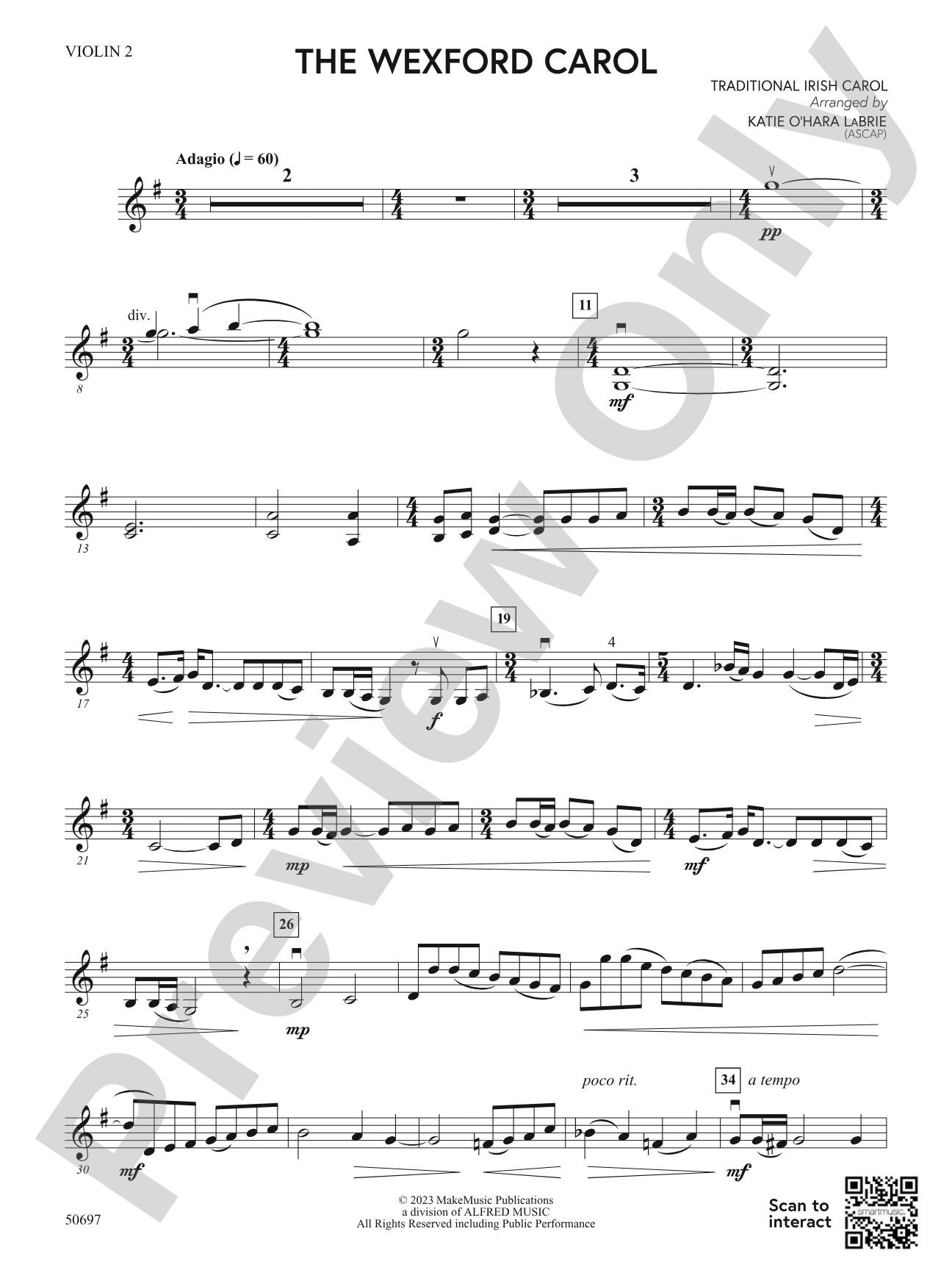 The Wexford Carol: 2nd Violin