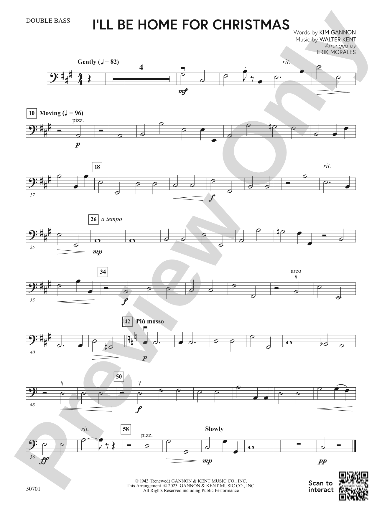 I'll Be Home for Christmas: String Bass