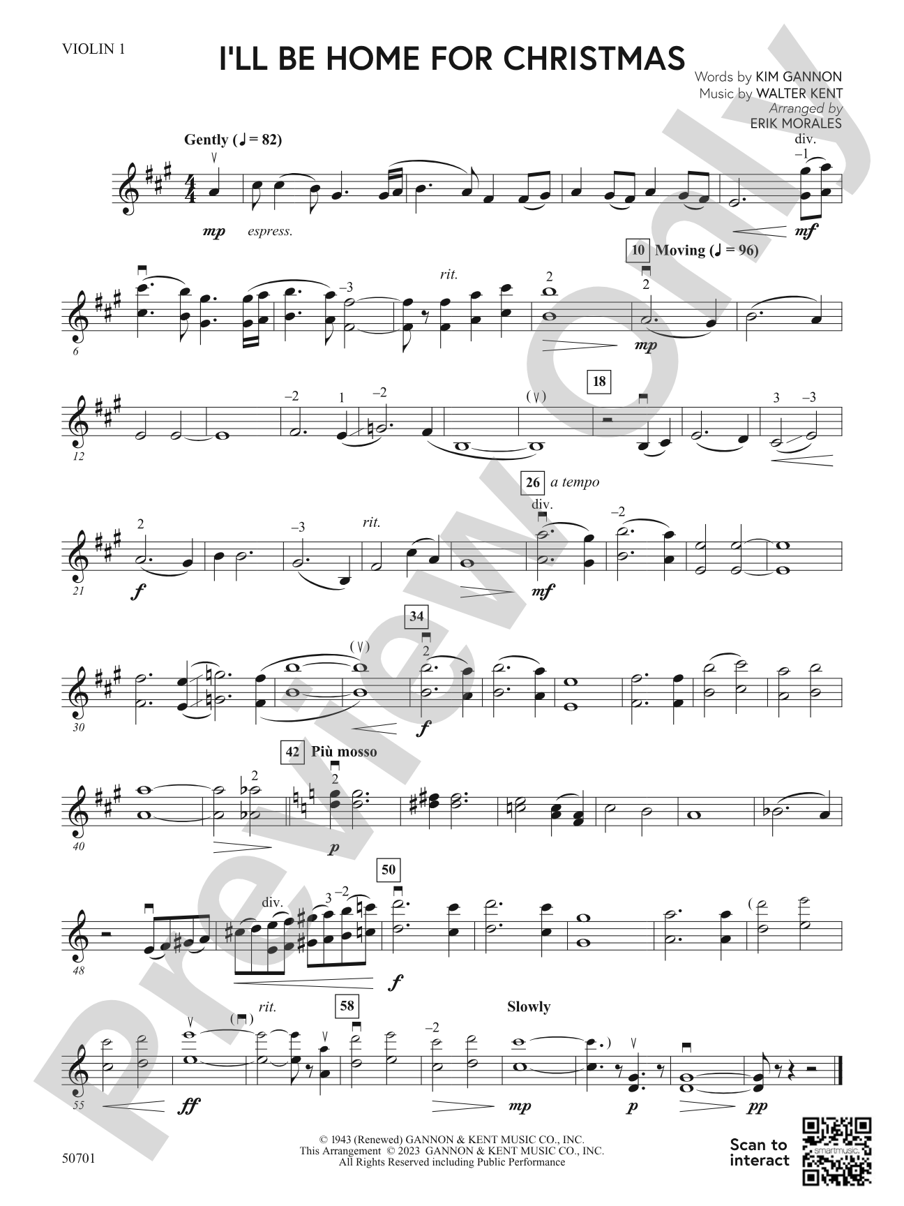 I'll Be Home for Christmas: 1st Violin