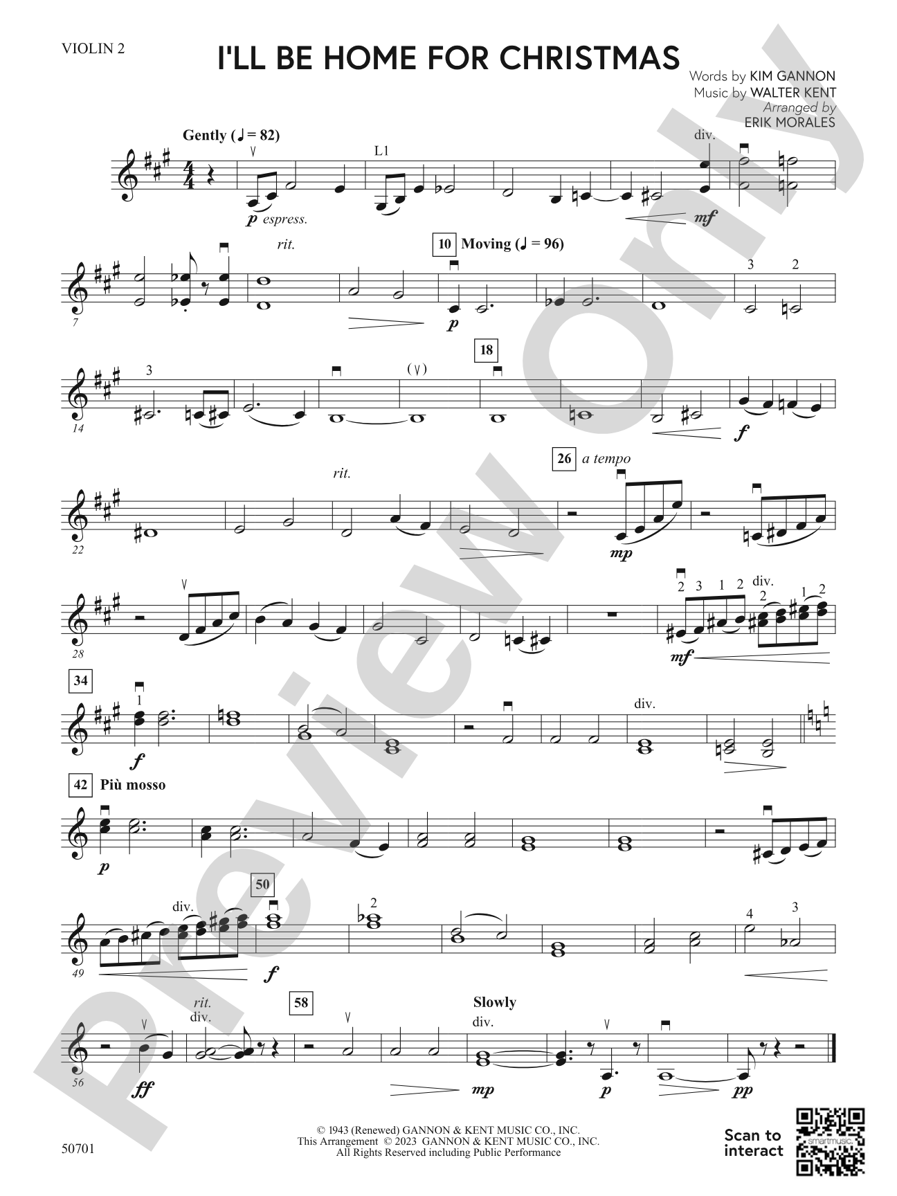 I'll Be Home for Christmas: 2nd Violin