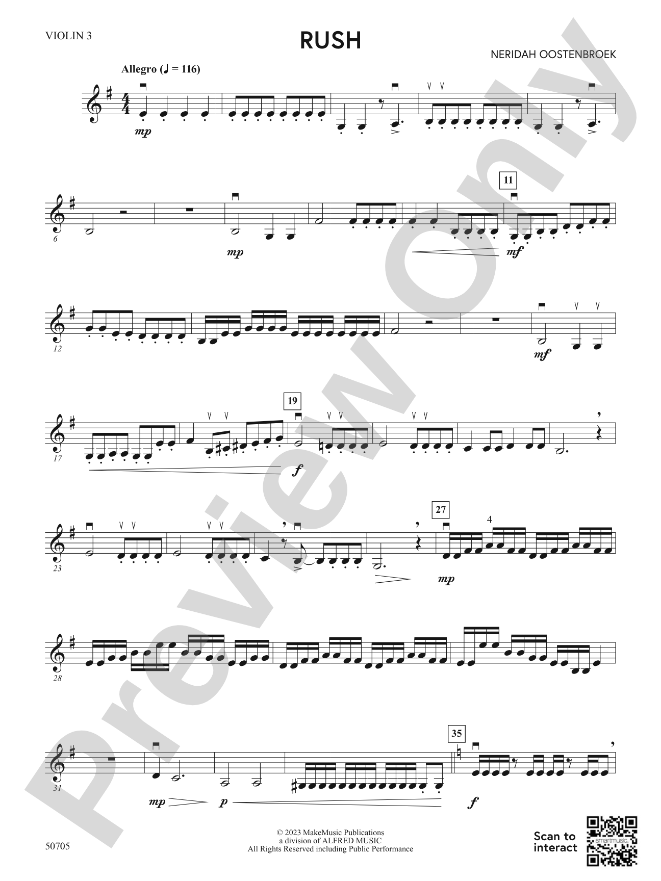 Rush: 3rd Violin (Viola [TC])