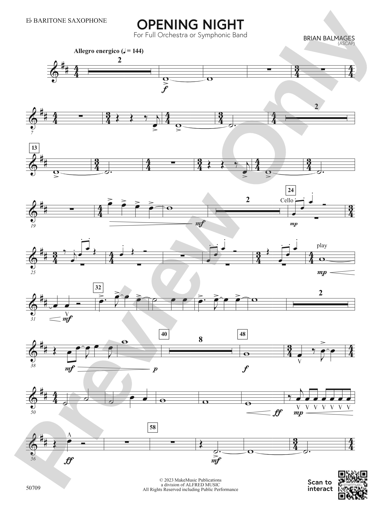 Opening Night: E-flat Baritone Saxophone