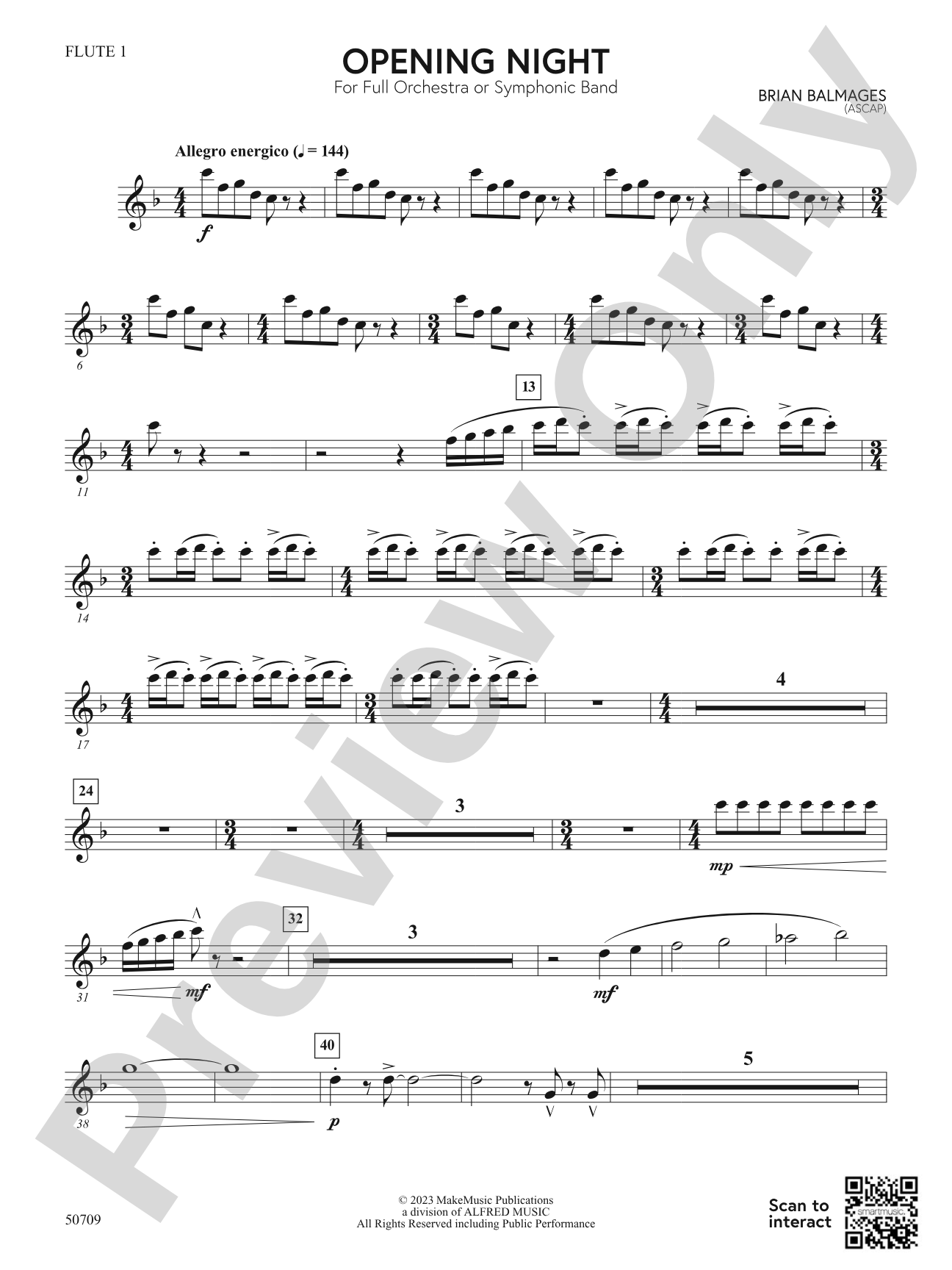 Opening Night: Flute