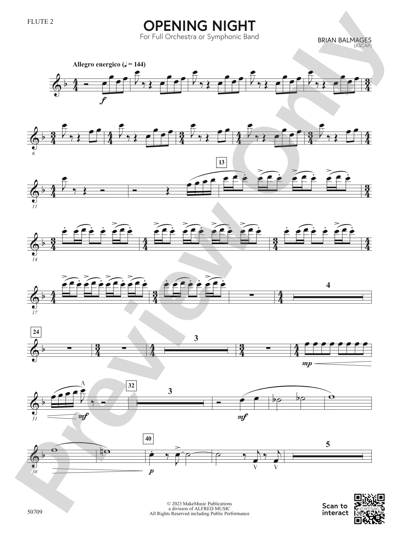 Opening Night: 2nd Flute