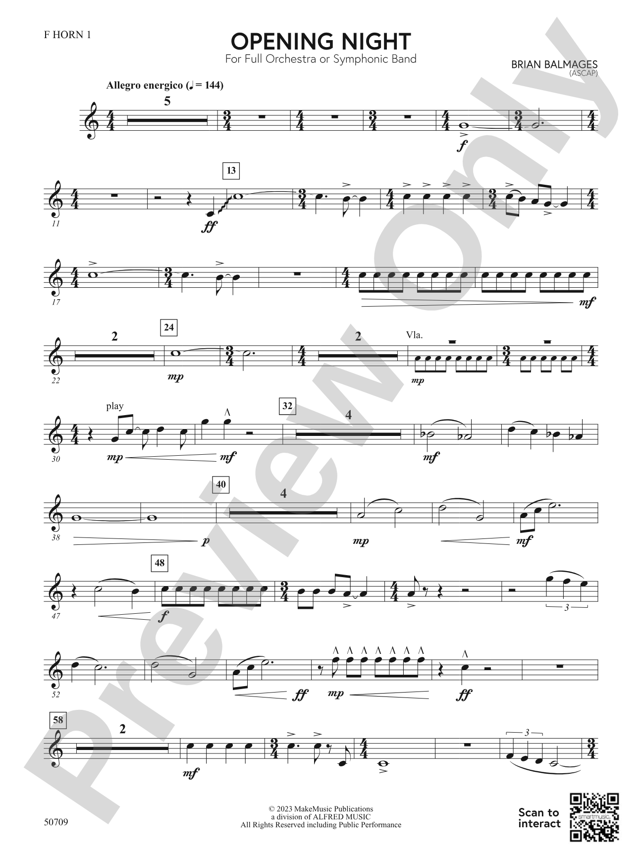 Opening Night: 1st F Horn