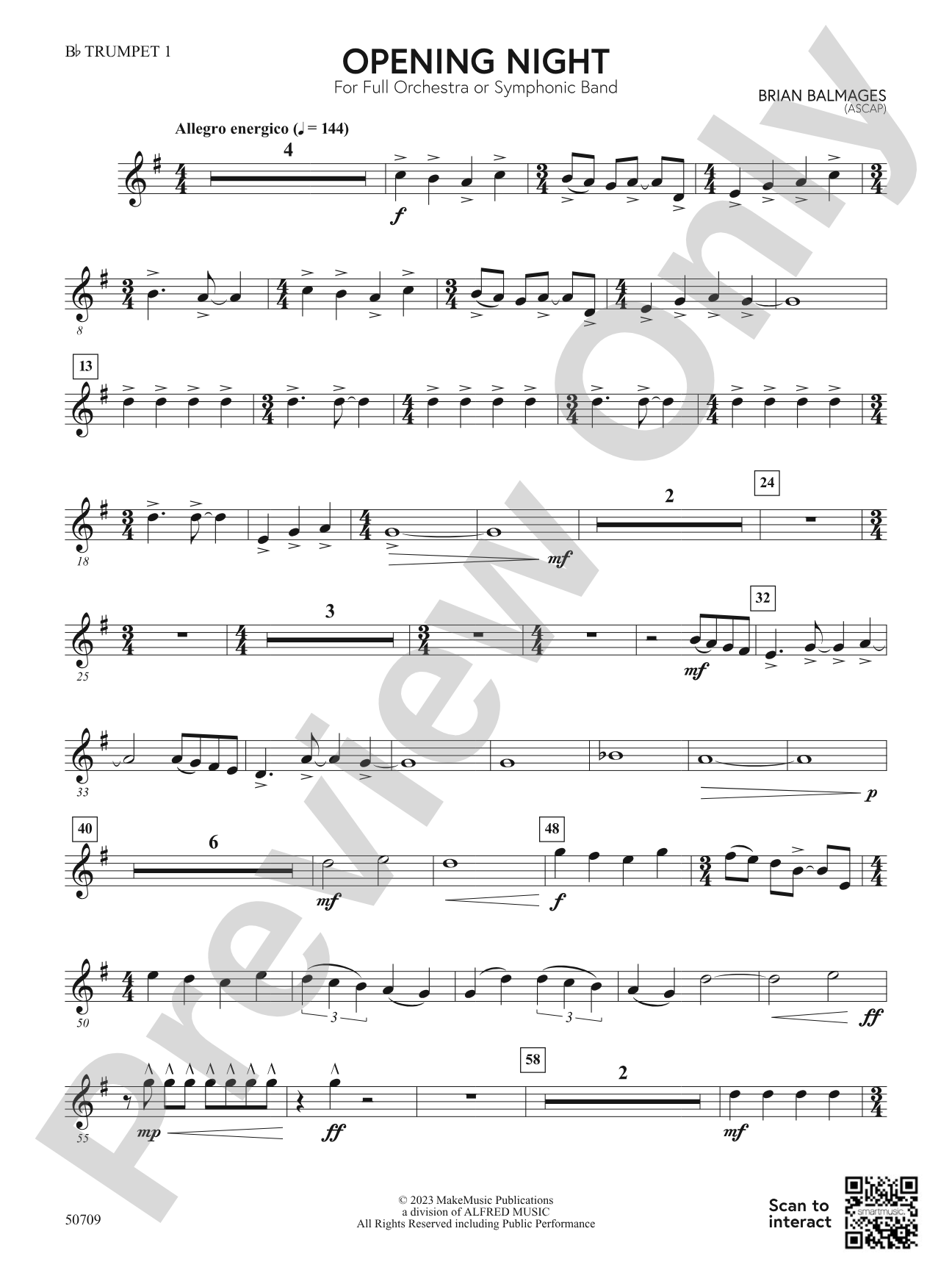 Opening Night: 1st B-flat Trumpet