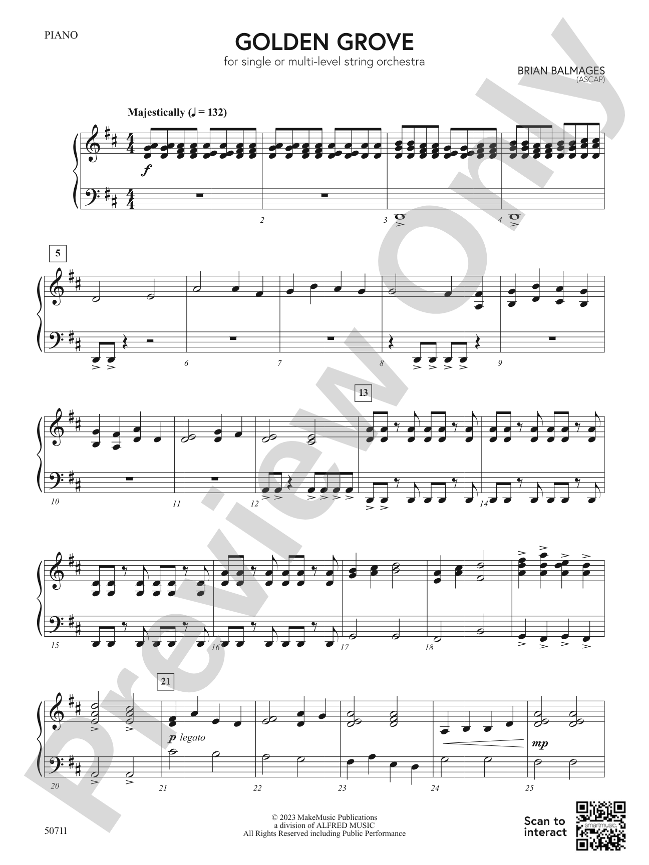 Golden Grove: Piano Accompaniment