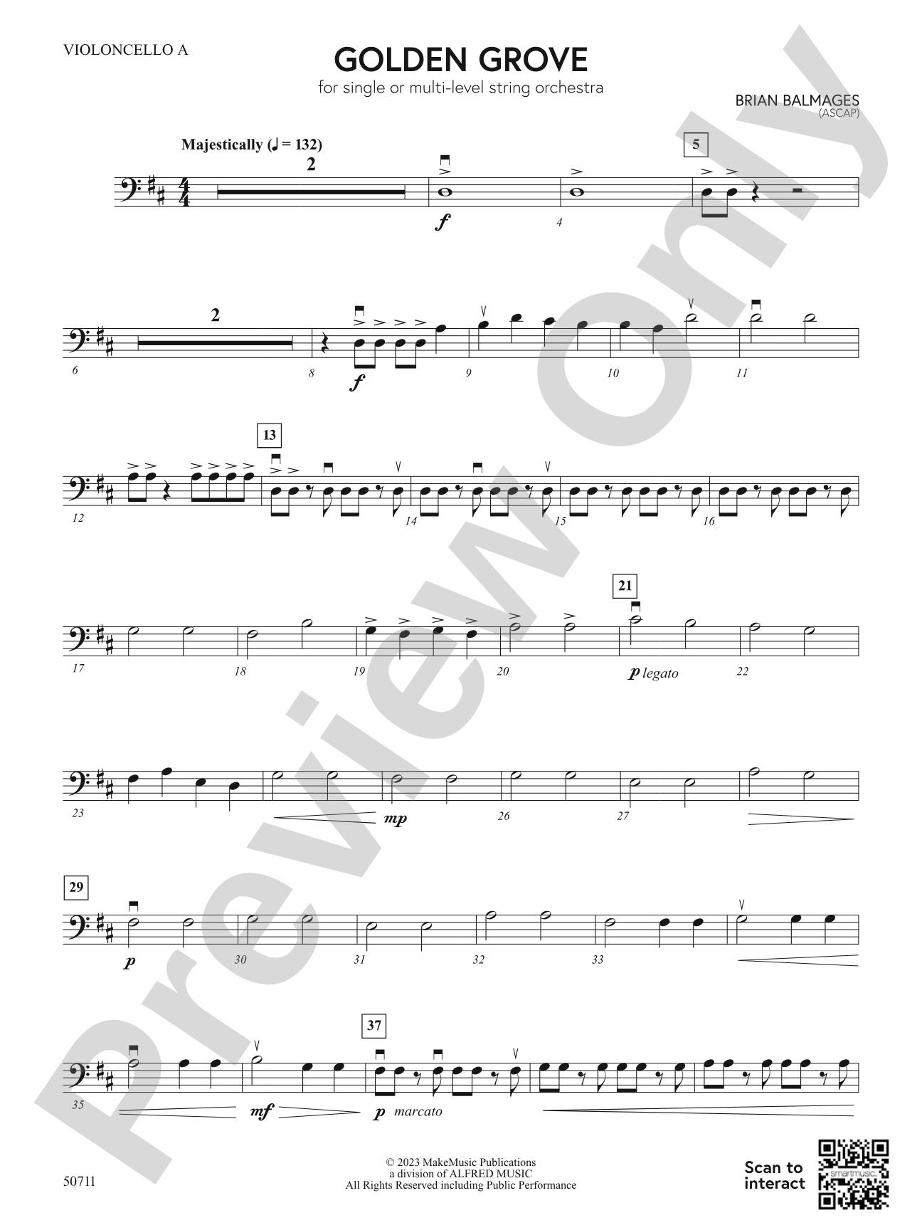Golden Grove: Cello A