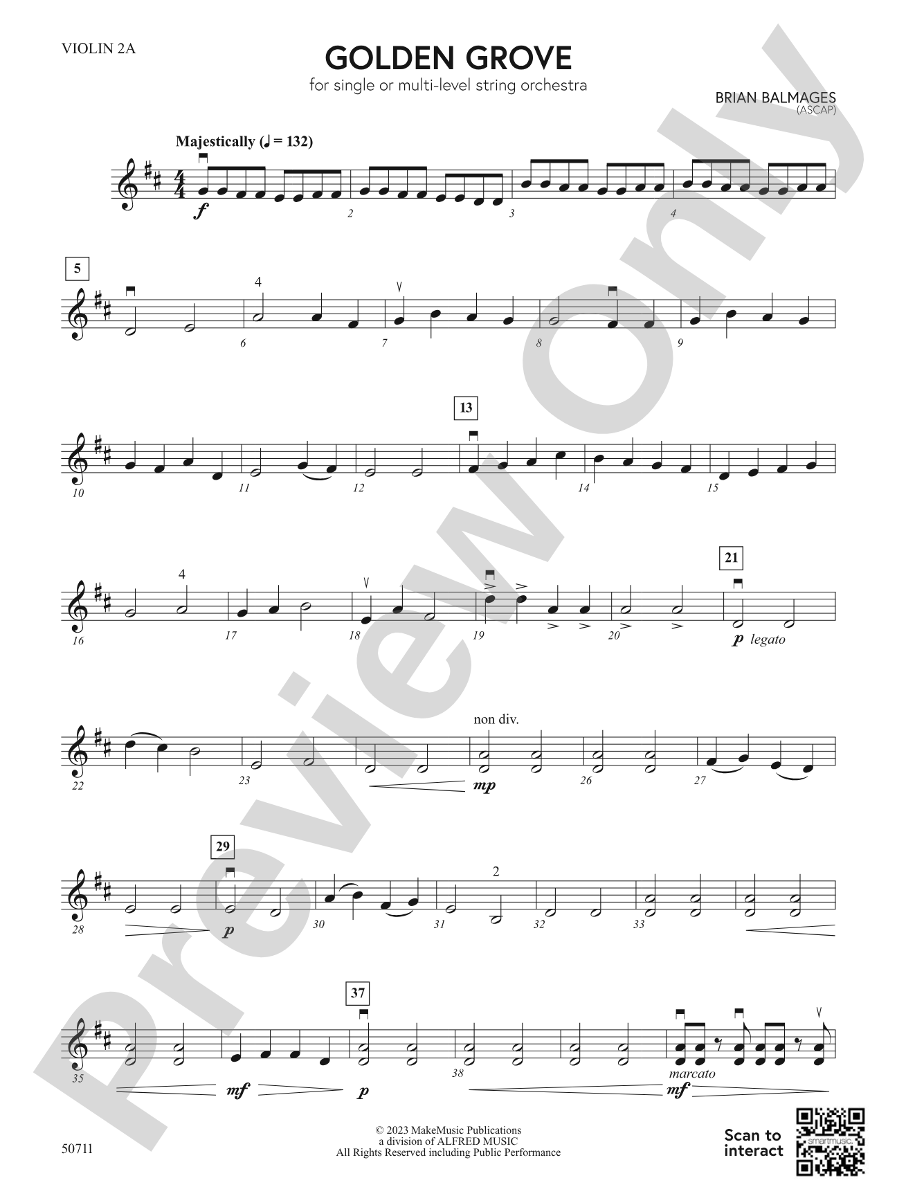 Golden Grove: Violin 2A